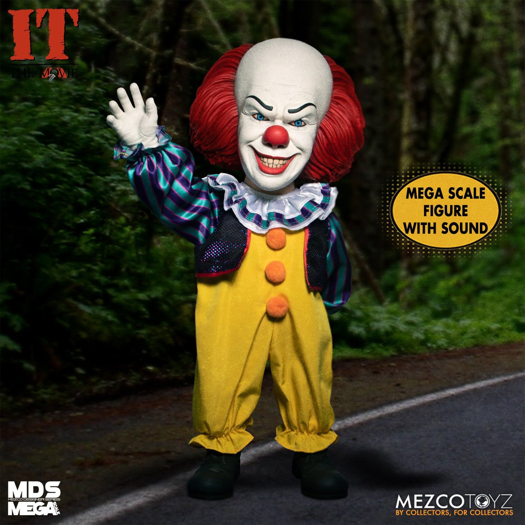 IT 1990 Talking Pennywise Mega Scale MDS Mezco Toyz Figure 38cm