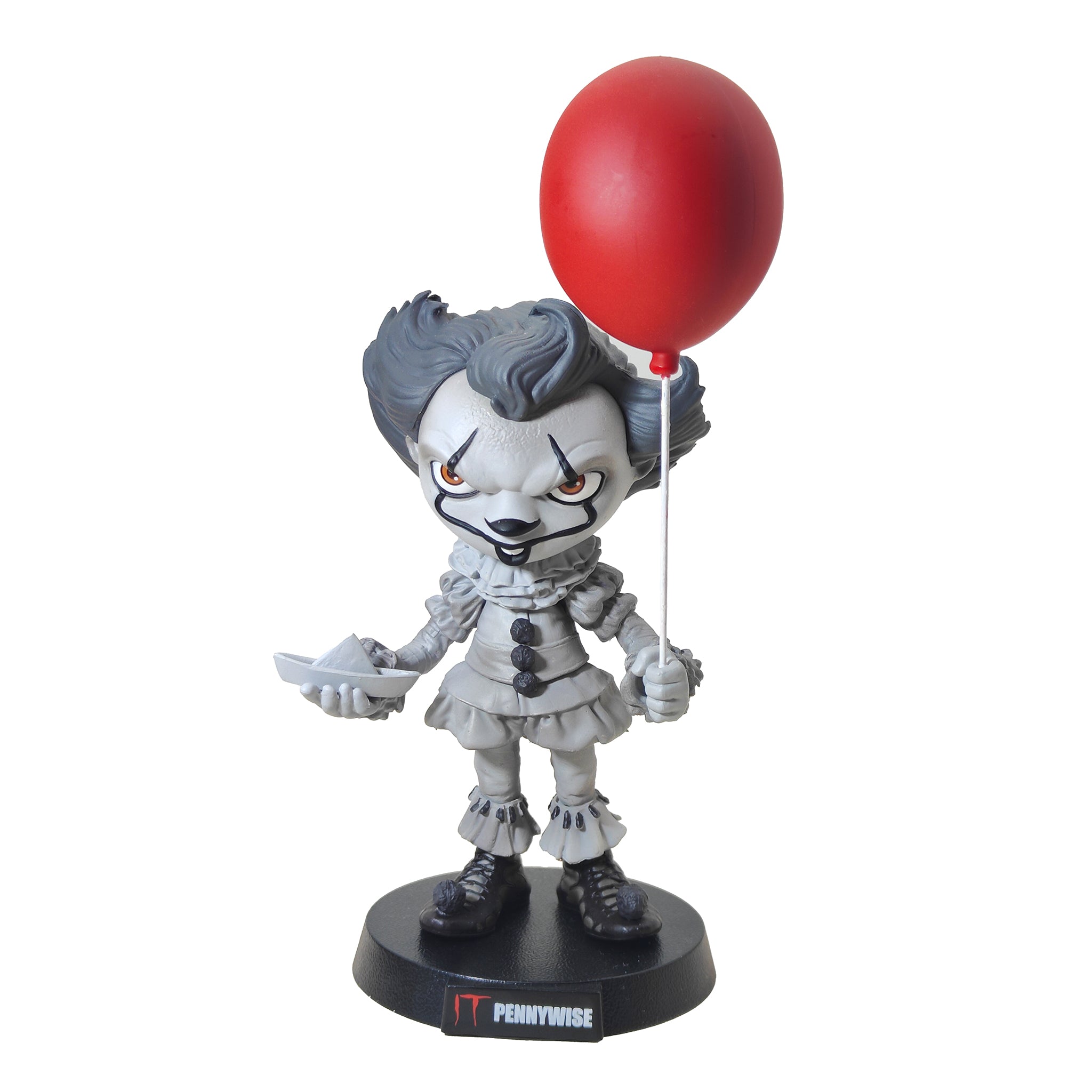 IT Black & White Pennywise Red Balloon MiniCo Horror 2019 17cm Zavvi Zbox Exclusive – IT, Iron Studios, 17 cm, 2019, pre-owned collector piece, Uncanny Collectibles Dublin Ireland