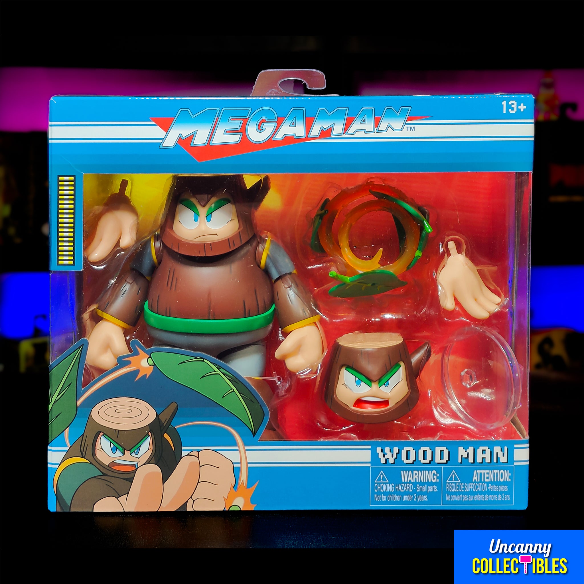 Jada Toys Ultra Mega Man Wood Man Action Figure – Video Game Characters, Jada Toys, 11 cm, brand new collector item, Uncanny Collectibles Dublin Ireland