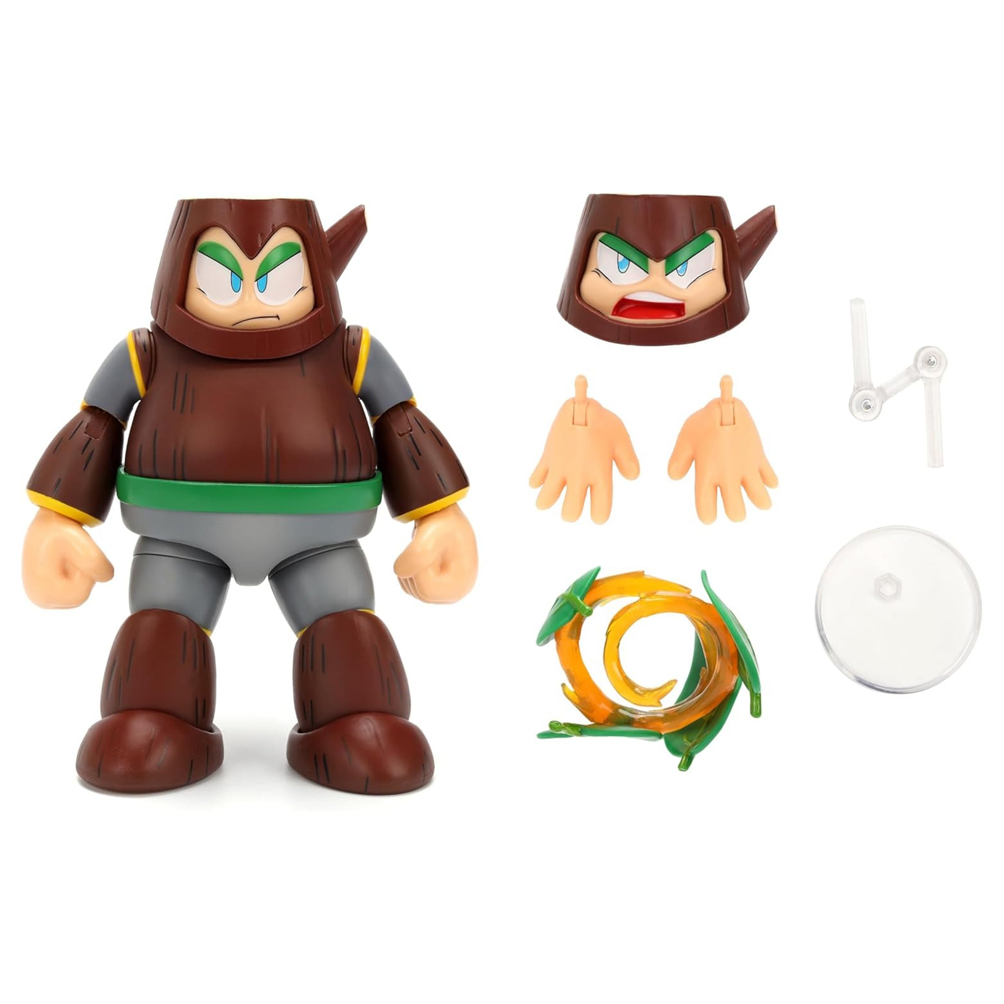 Jada Toys Ultra Mega Man Wood Man Action Figure – Video Game Characters, Jada Toys, 11 cm, brand new collector item, Uncanny Collectibles Dublin Ireland