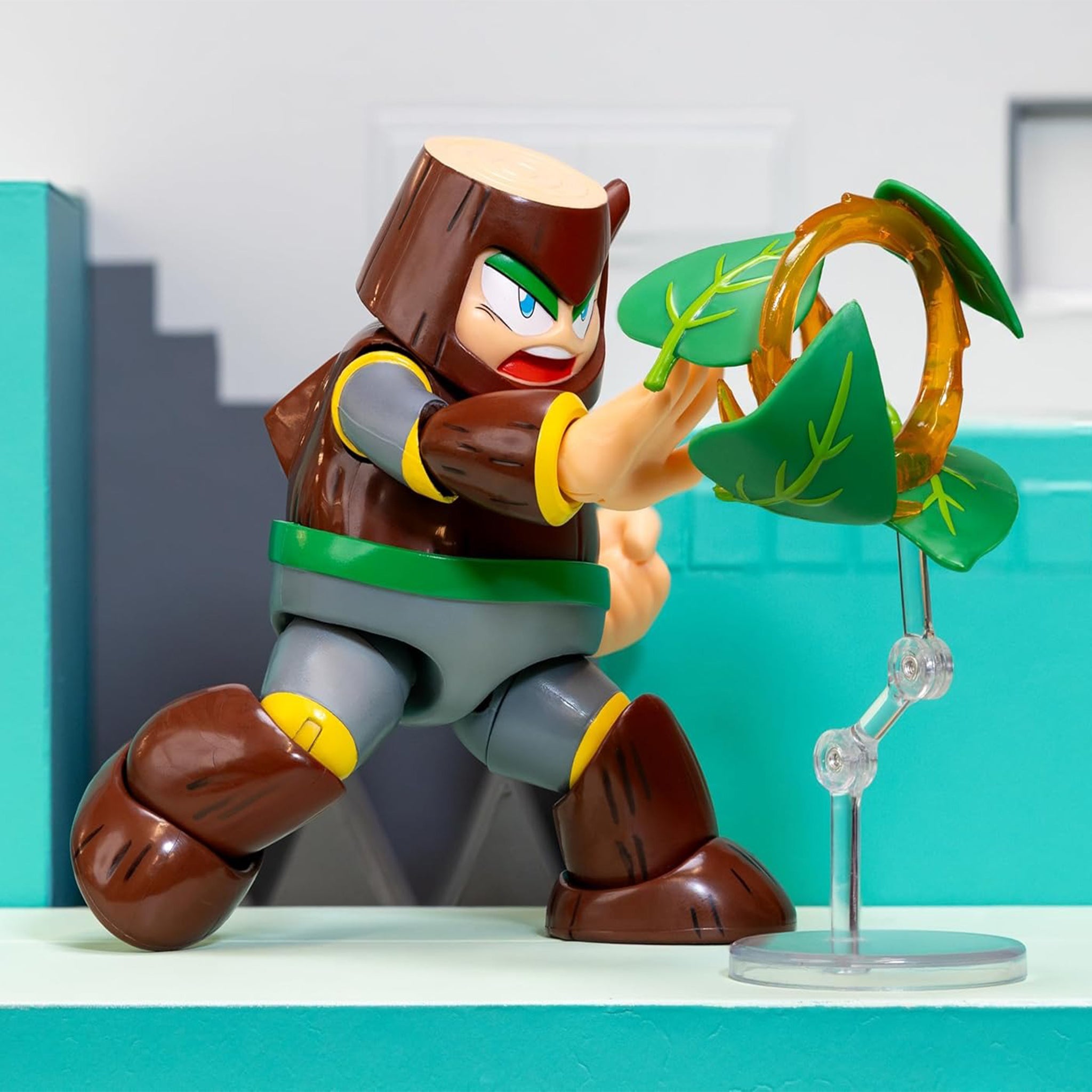 Jada Toys Ultra Mega Man Wood Man Action Figure – Video Game Characters, Jada Toys, 11 cm, brand new collector item, Uncanny Collectibles Dublin Ireland