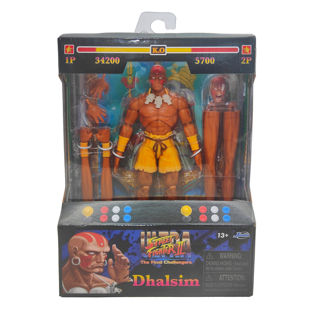 Jada Toys Ultra Street Fighter II The Final Challengers Dhalsim Action Figure 2024 15cm – Street Fighter, Jada Toys, 15 cm, 2024, pre-owned collector piece, Uncanny Collectibles Dublin Ireland