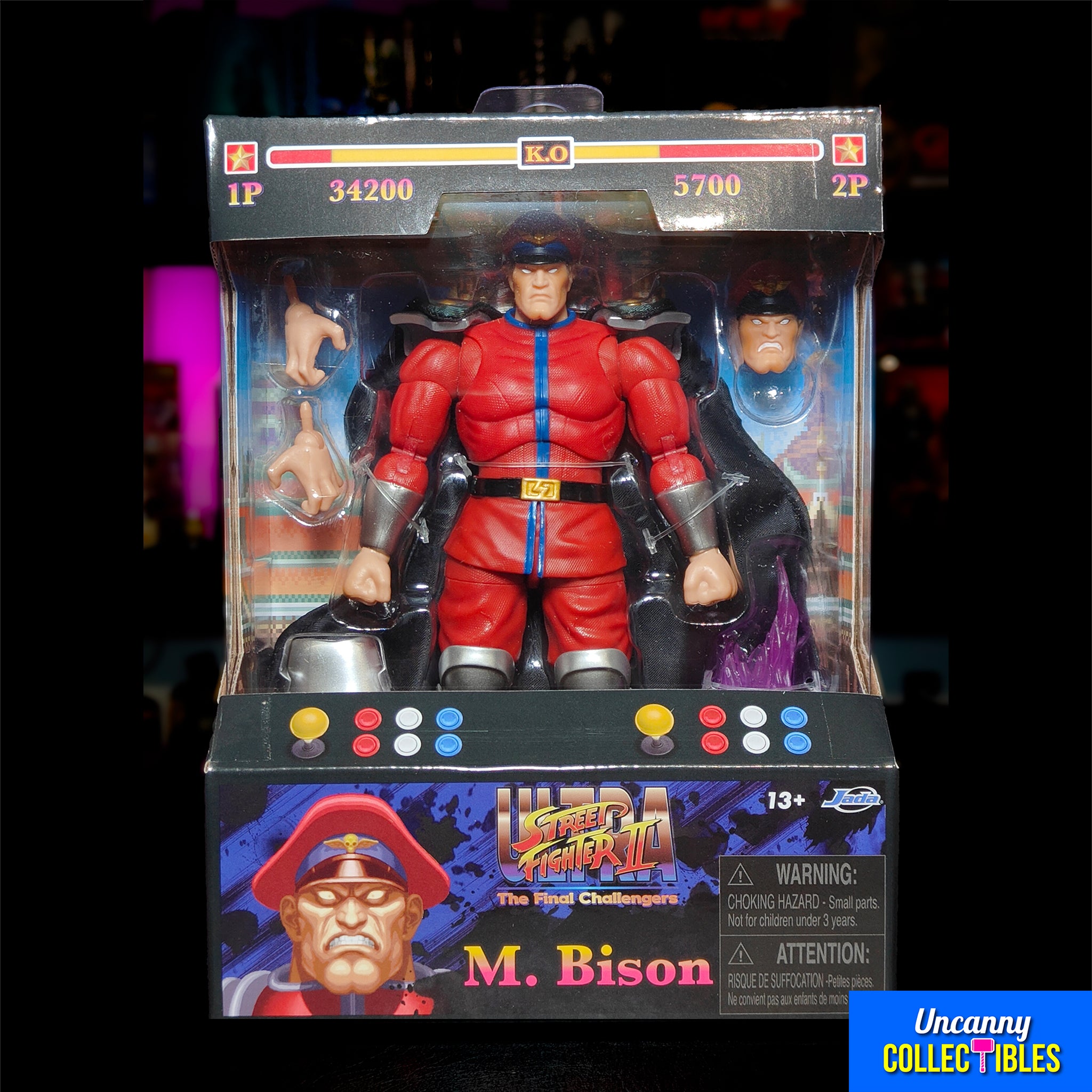 Jada Toys Ultra Street Fighter II The Final Challengers M Bison Action Figure 2024 15cm – Street Fighter, Jada Toys, 15 cm, 2024, brand new collector item, Uncanny Collectibles Dublin Ireland