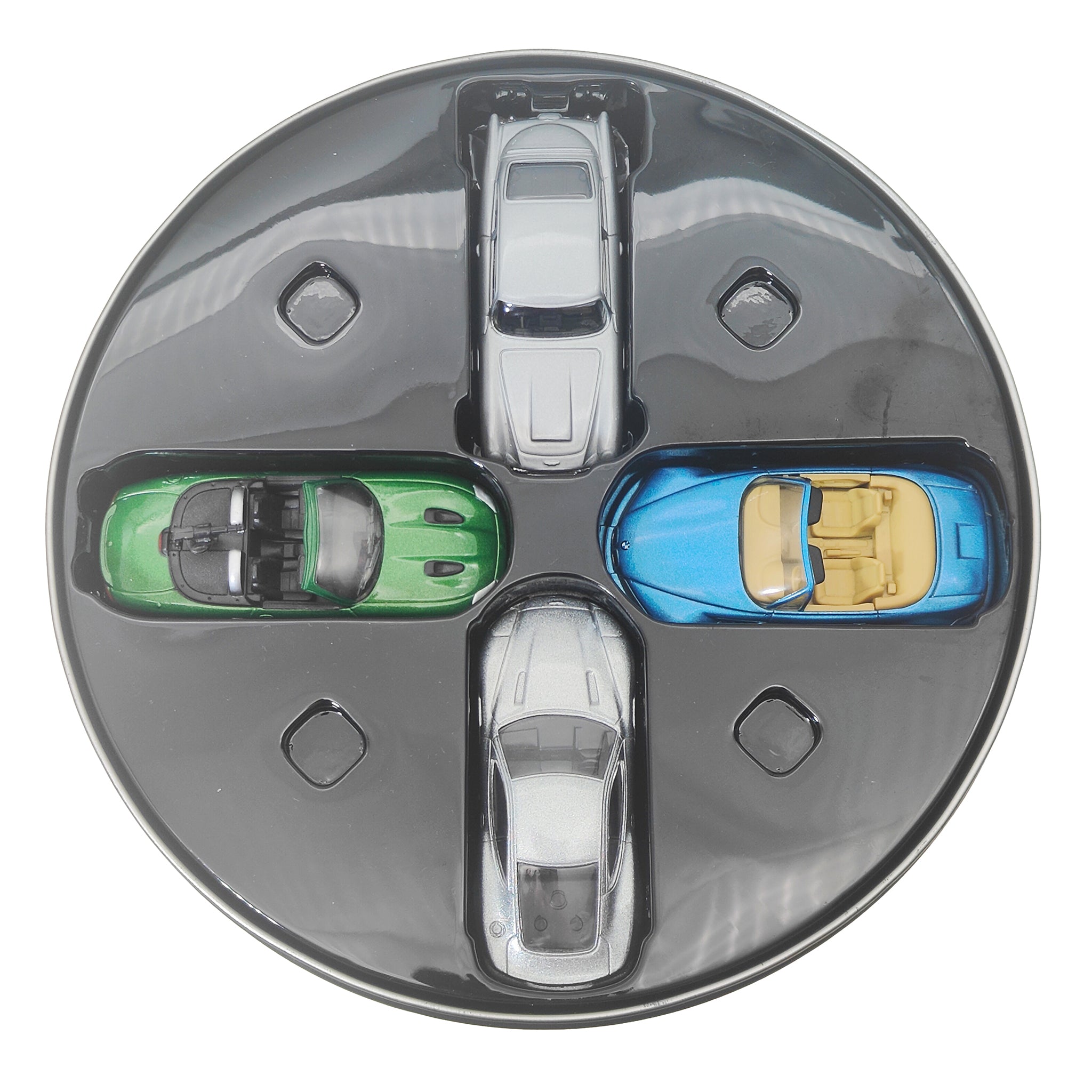 James Bond 007 Cars Film Canister Corgi 1:64 4-Piece Gift Set Collection 2003 – Movie Icons & Heroes, Corgi, 7 cm, 2003, pre-owned collector piece, Uncanny Collectibles Dublin Ireland