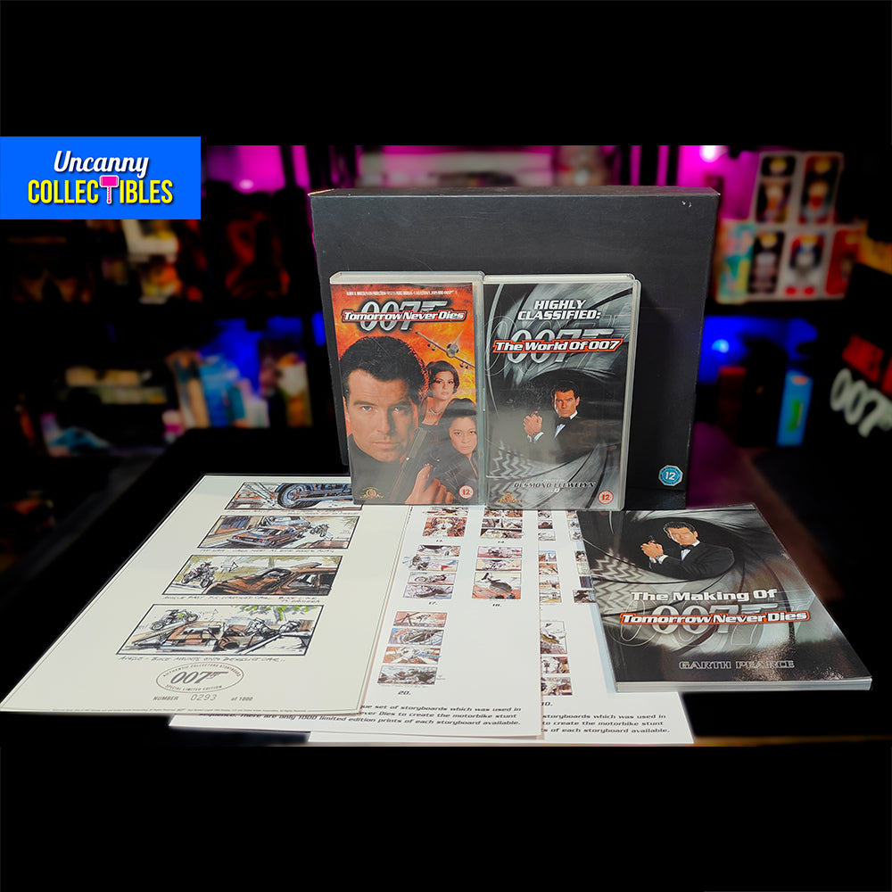 James Bond 007 VHS Collection And Tomorrow Never Dies Limited Edition Box Set Bundle  – James Bond, Vintage Brands, -, 1997, pre-owned collector piece, Uncanny Collectibles Dublin Ireland