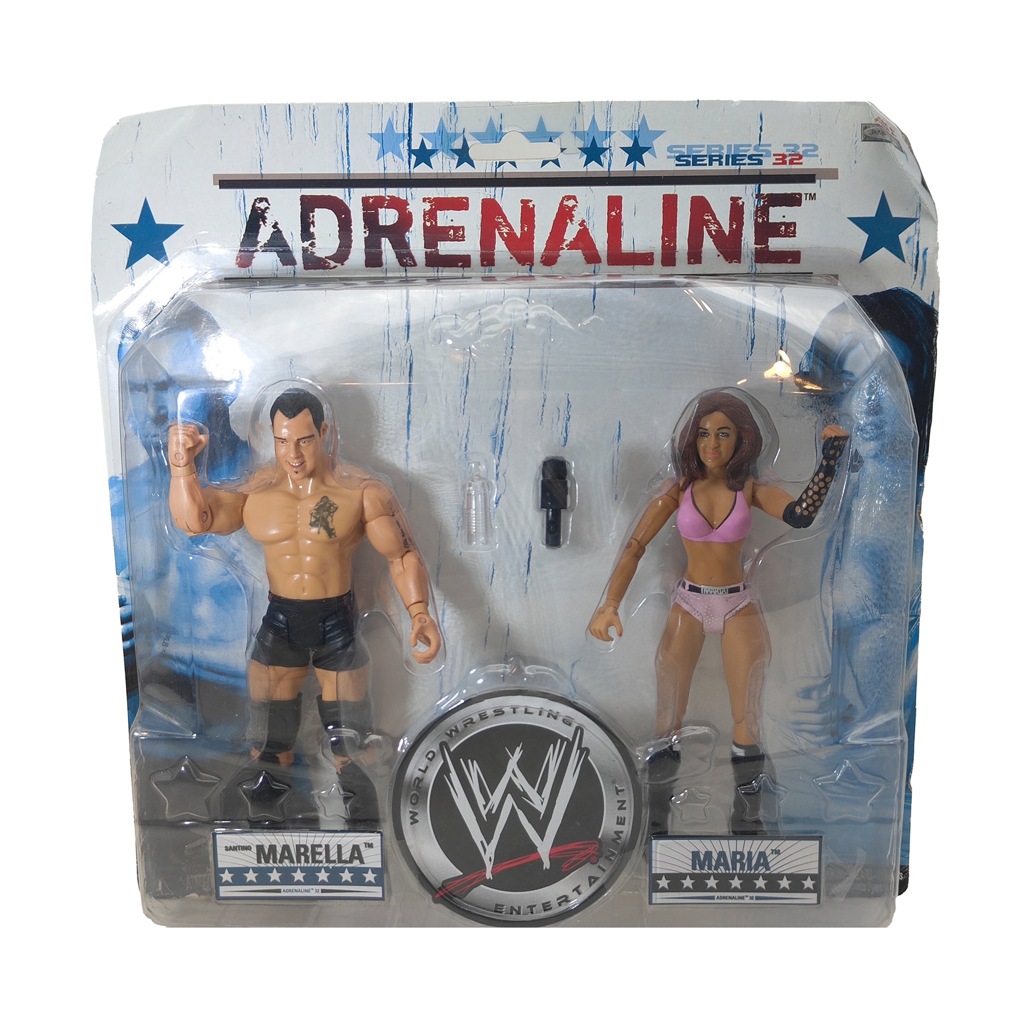 Marella and Maria WWE Adrenaline Series 32 Jakks Pacific Action Figure 2008 18cm – WWE, JAKKS Pacific, 18 cm, 2008, pre-owned collector piece, Uncanny Collectibles Dublin Ireland