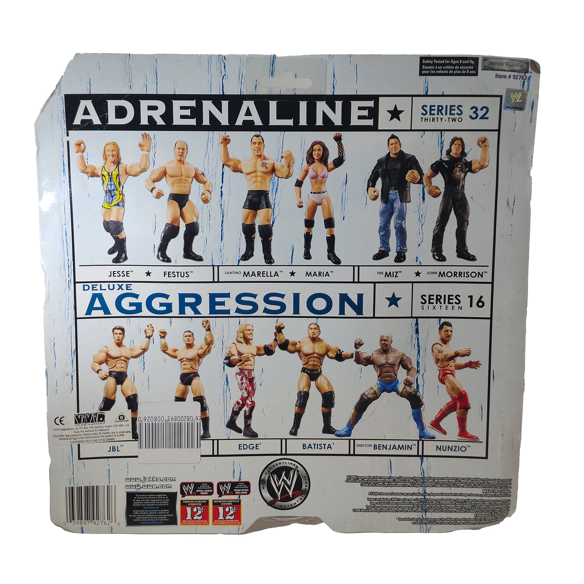Marella and Maria WWE Adrenaline Series 32 Jakks Pacific Action Figure 2008 18cm – WWE, JAKKS Pacific, 18 cm, 2008, pre-owned collector piece, Uncanny Collectibles Dublin Ireland