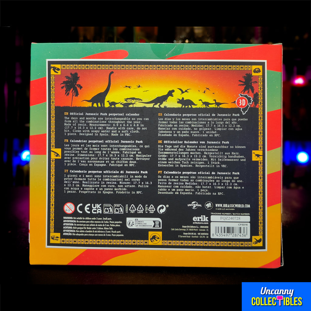 Jurassic Park T-Rex Breakout 3D Perpetual Calendar Grupo Erik