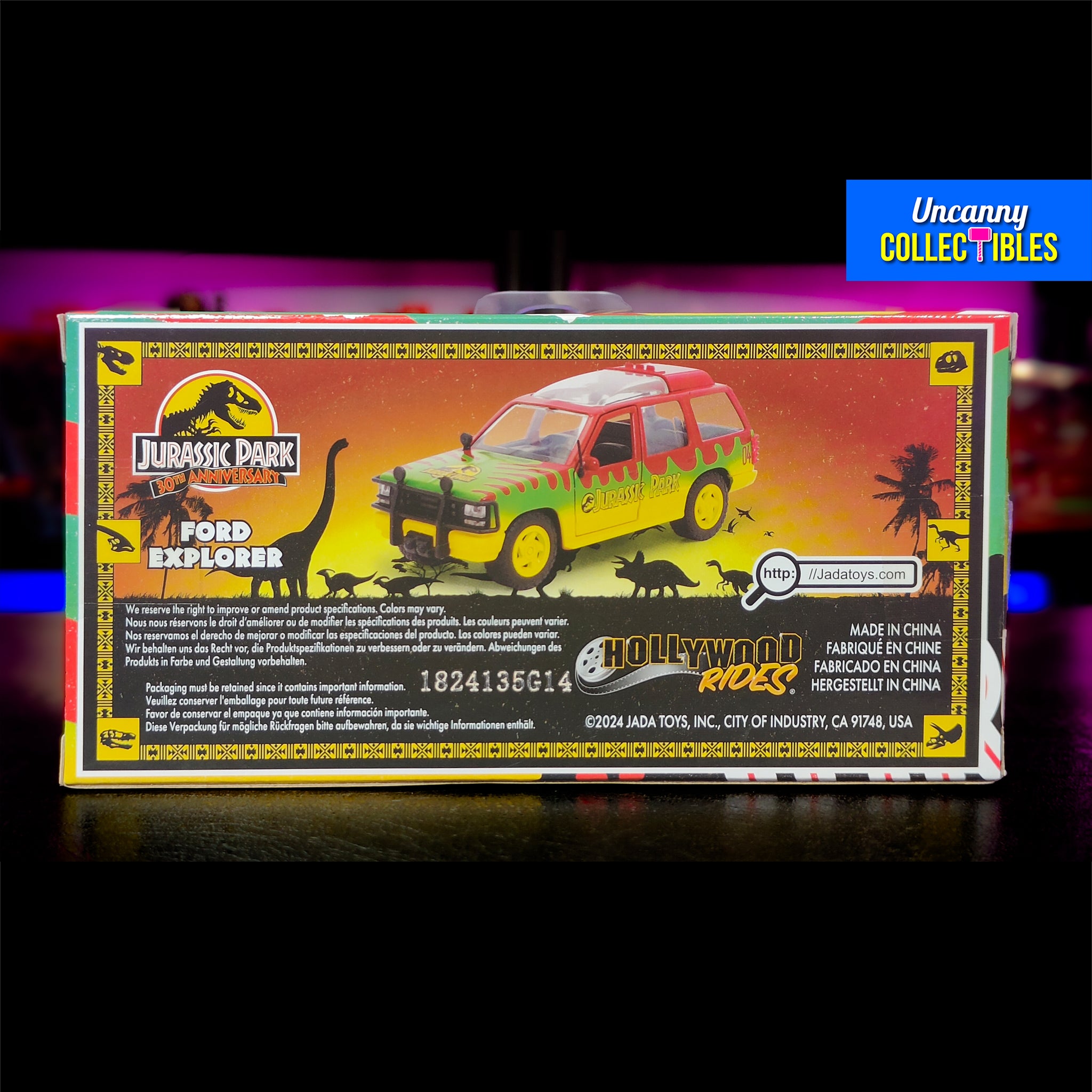 Jurassic World 1993 Ford Explorer 1:32 Scale Jada Toys Diecast Model – Movie Icons & Heroes, Jada Toys, 12 cm, 2024, brand new collector item, Uncanny Collectibles Dublin Ireland