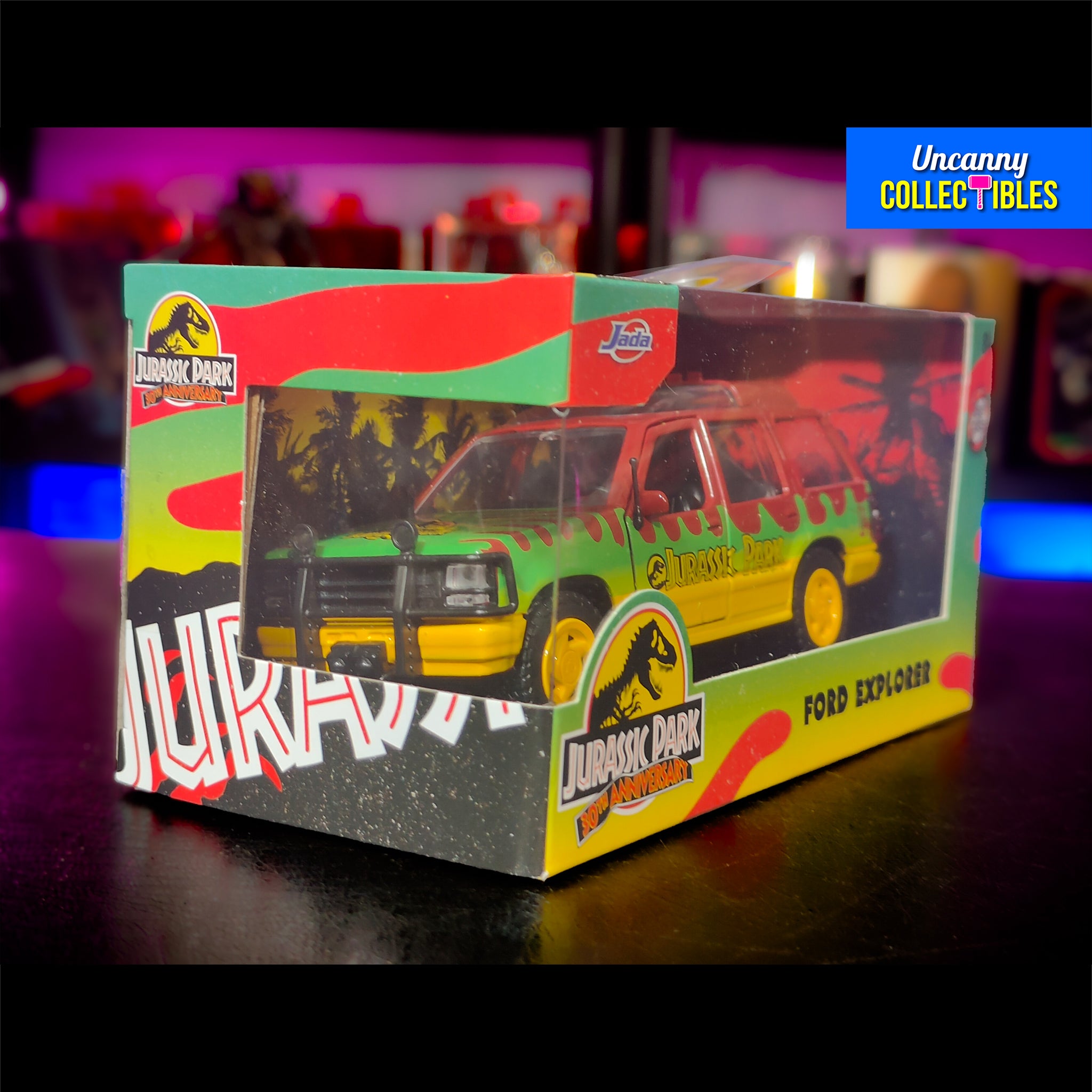 Jurassic World 1993 Ford Explorer 1:32 Scale Jada Toys Diecast Model – Movie Icons & Heroes, Jada Toys, 12 cm, 2024, brand new collector item, Uncanny Collectibles Dublin Ireland