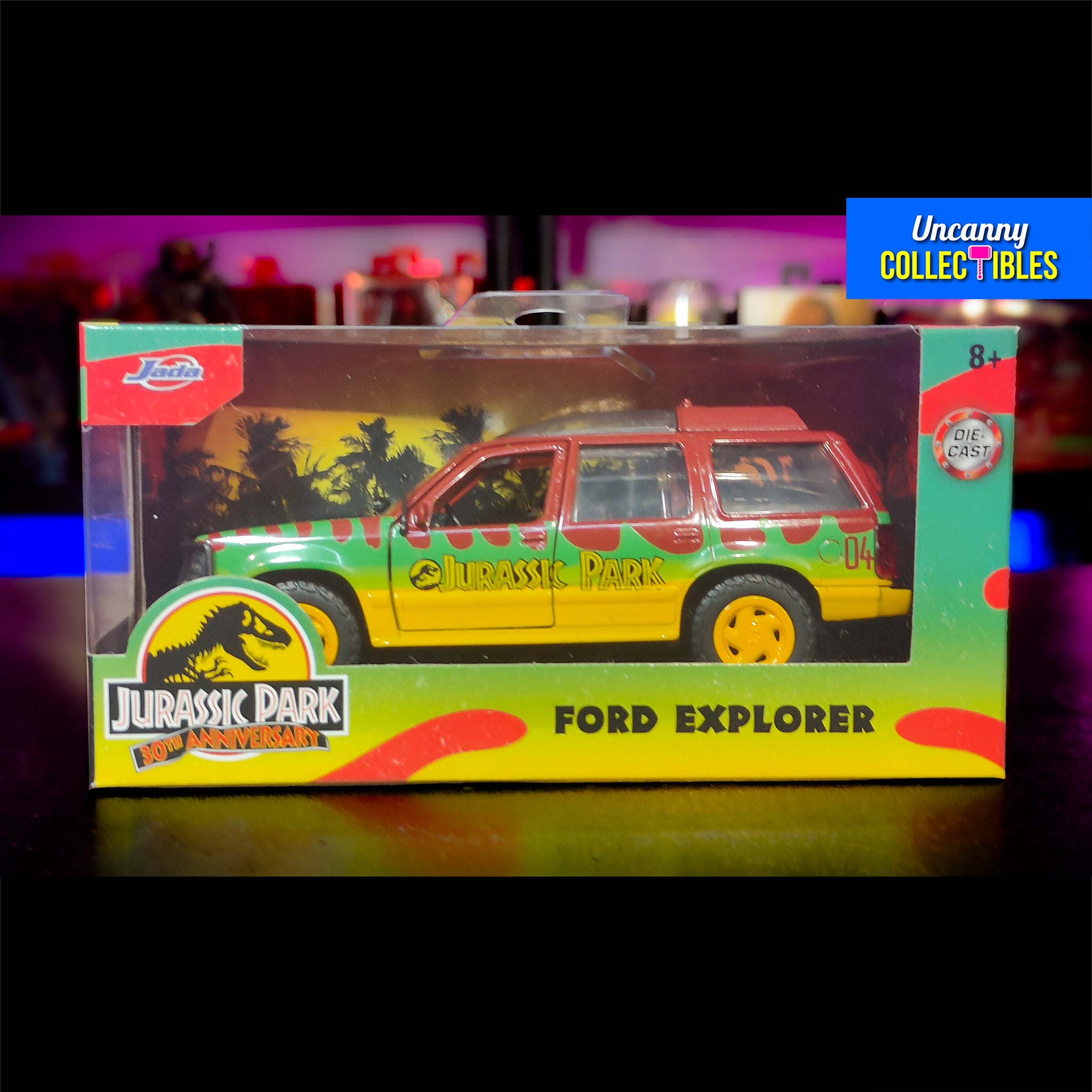 Jurassic World 1993 Ford Explorer 1:32 Scale Jada Toys Diecast Model – Movie Icons & Heroes, Jada Toys, 12 cm, 2024, brand new collector item, Uncanny Collectibles Dublin Ireland