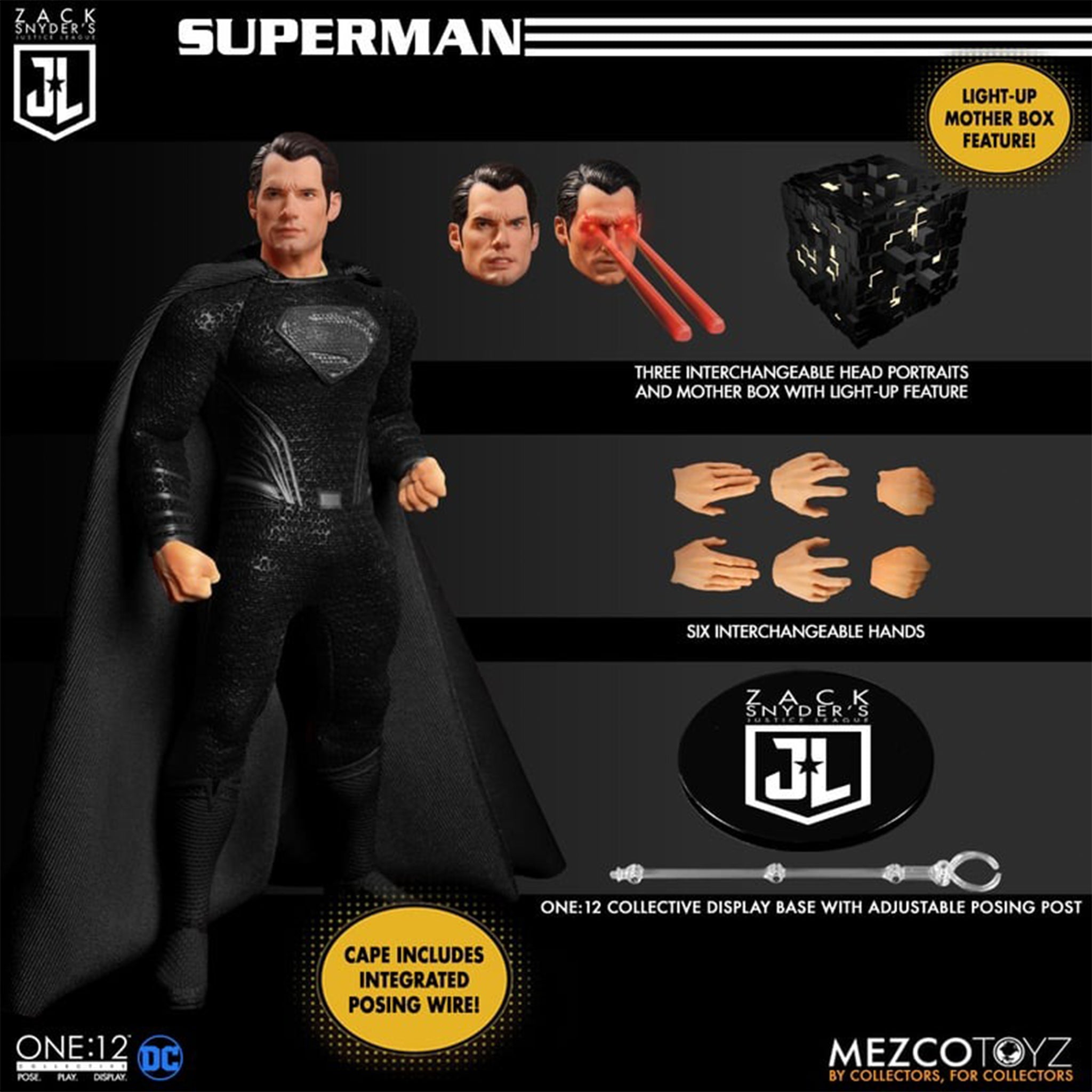 Zack Snyders Justice League Mezco Toyz One:12 Collective Deluxe Edition Action Figure Set 17cm – Batman, Mezco Toyz, 17 cm, brand new collector item, Uncanny Collectibles Dublin Ireland