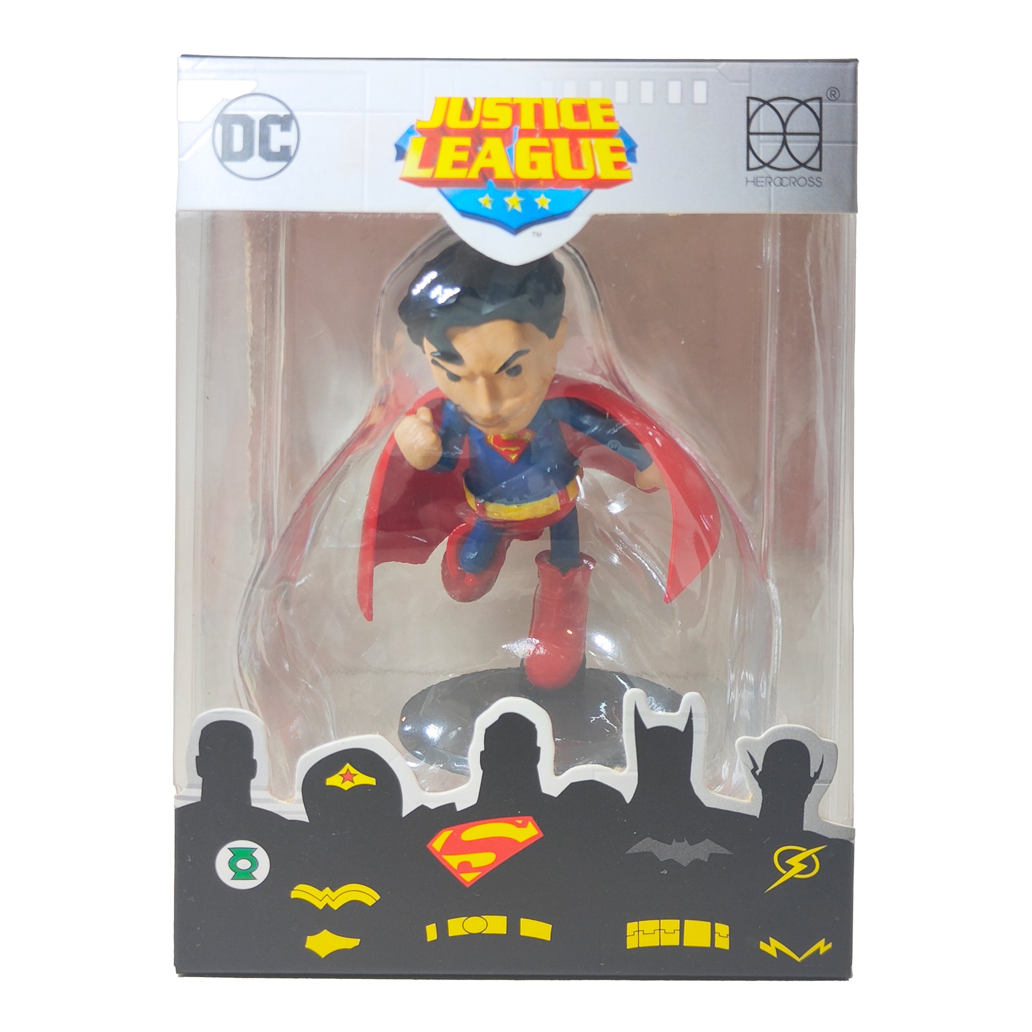 Justice League Superman Herocross Action Figure 2017 9cm – DC Heroes, Herocross, 9 cm, 2017, pre-owned collector piece, Uncanny Collectibles Dublin Ireland