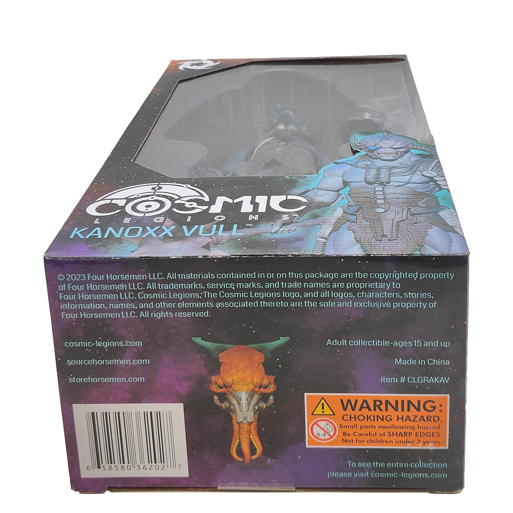 Kanoxx Vull Four Horsemen Studios Cosmic Legions Hvalkatar Book Two Gravenight 15 cm Brute-Scale Action Figure 2023 – Cosmic Legions, Four Horsemen Studios, 15 cm, 2023, pre-owned collector piece, Uncanny Collectibles Dublin Ireland
