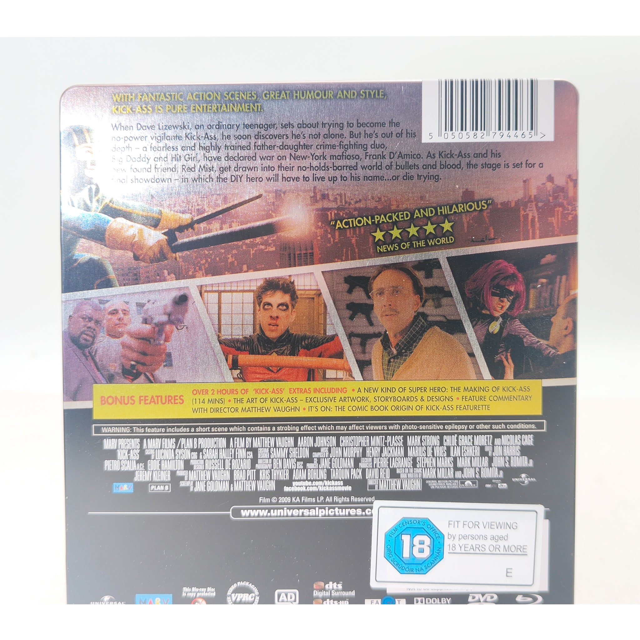 Kick-Ass Blu-ray Limited Edition Steelbook – Movie Icons & Heroes, Universal, -, pre-owned collector piece, Uncanny Collectibles Dublin Ireland