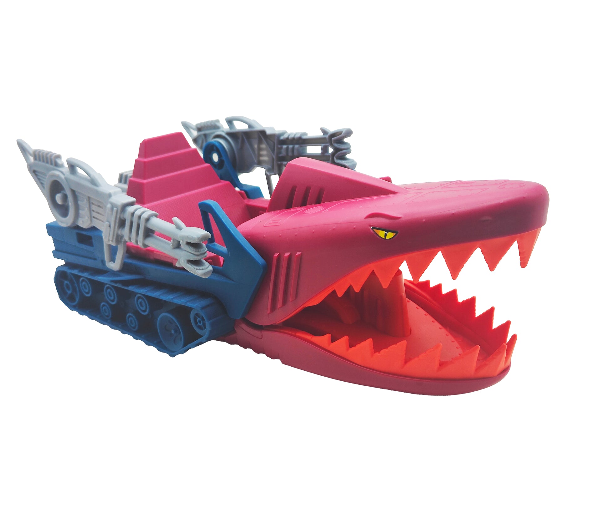 Masters of the Universe Origins Land Shark vehicle by Mattel 2021, 28cm long Skeletor attack vehicle with chomping jaws in used loose condition