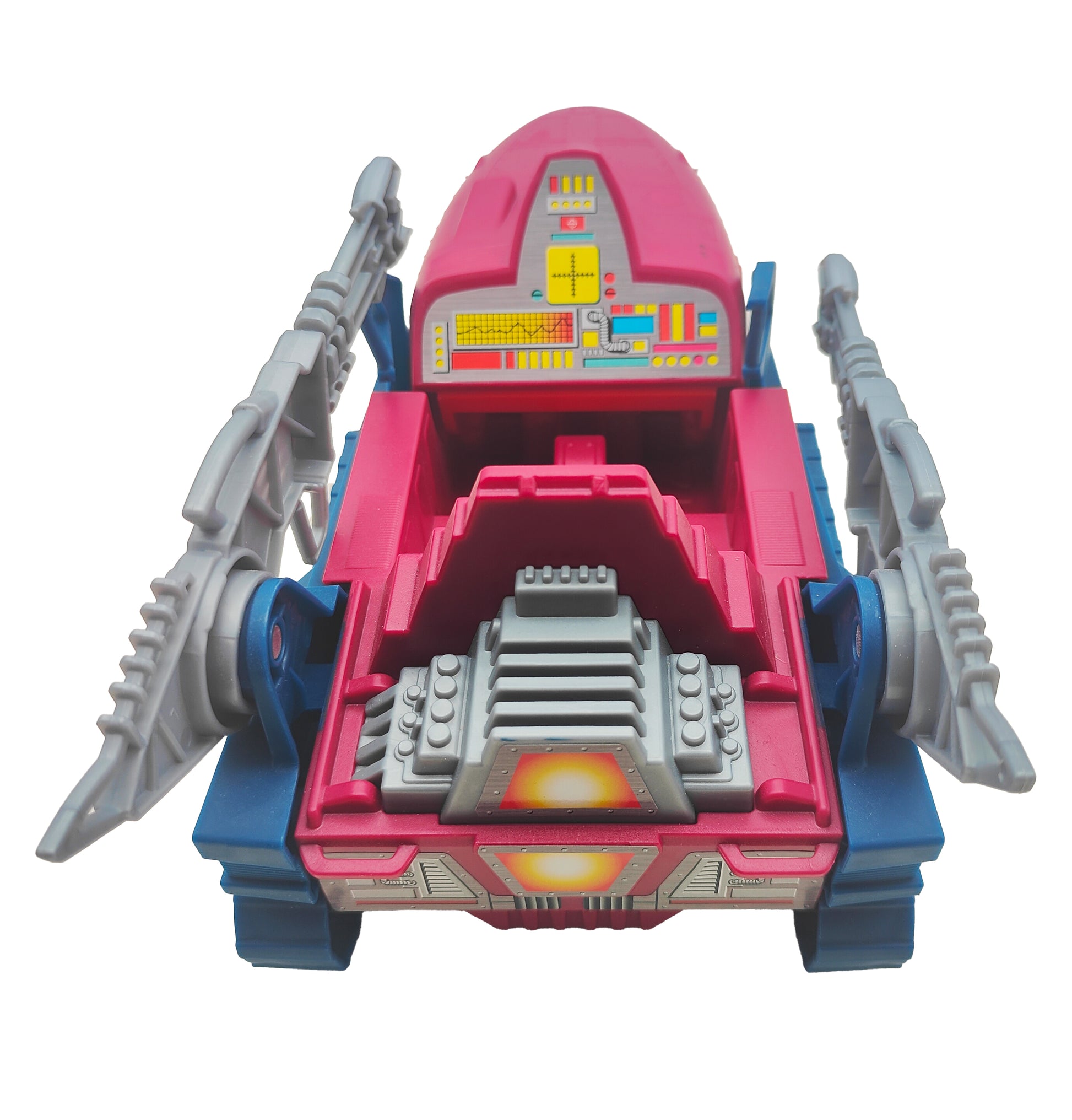 Masters of the Universe Origins Land Shark vehicle by Mattel 2021, 28cm long Skeletor attack vehicle with chomping jaws in used loose condition