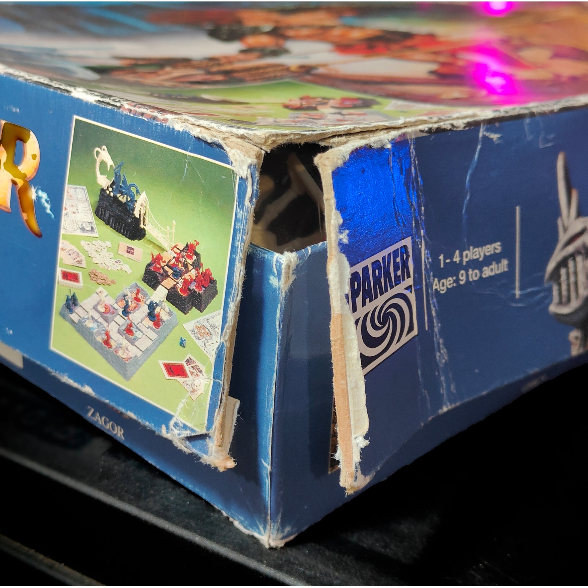 Legend of Zagor 3D Fighting Fantasy Board Game Parker 1993 Incomplete & Untested