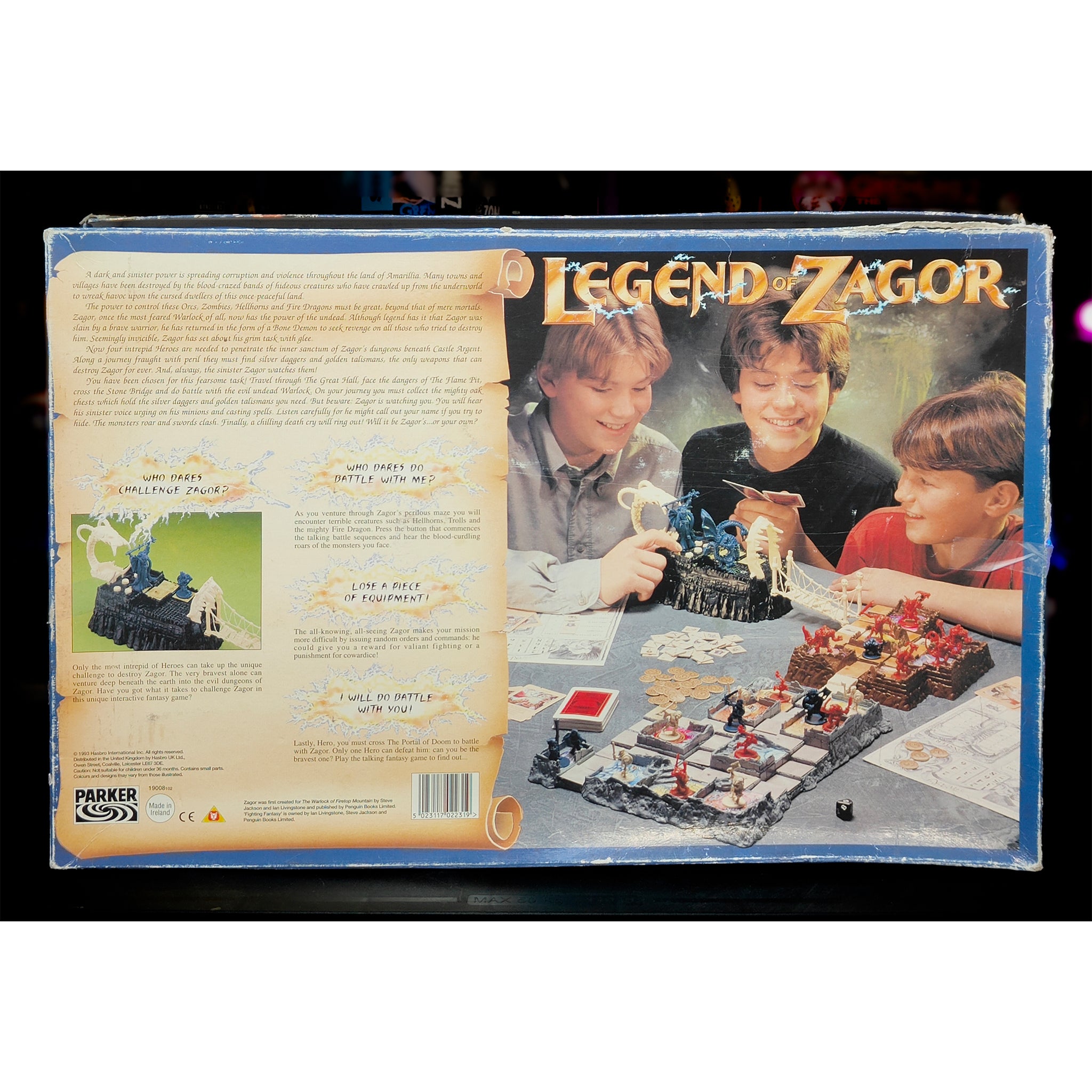 Legend of Zagor 3D Fighting Fantasy Board Game Parker 1993 Incomplete & Untested