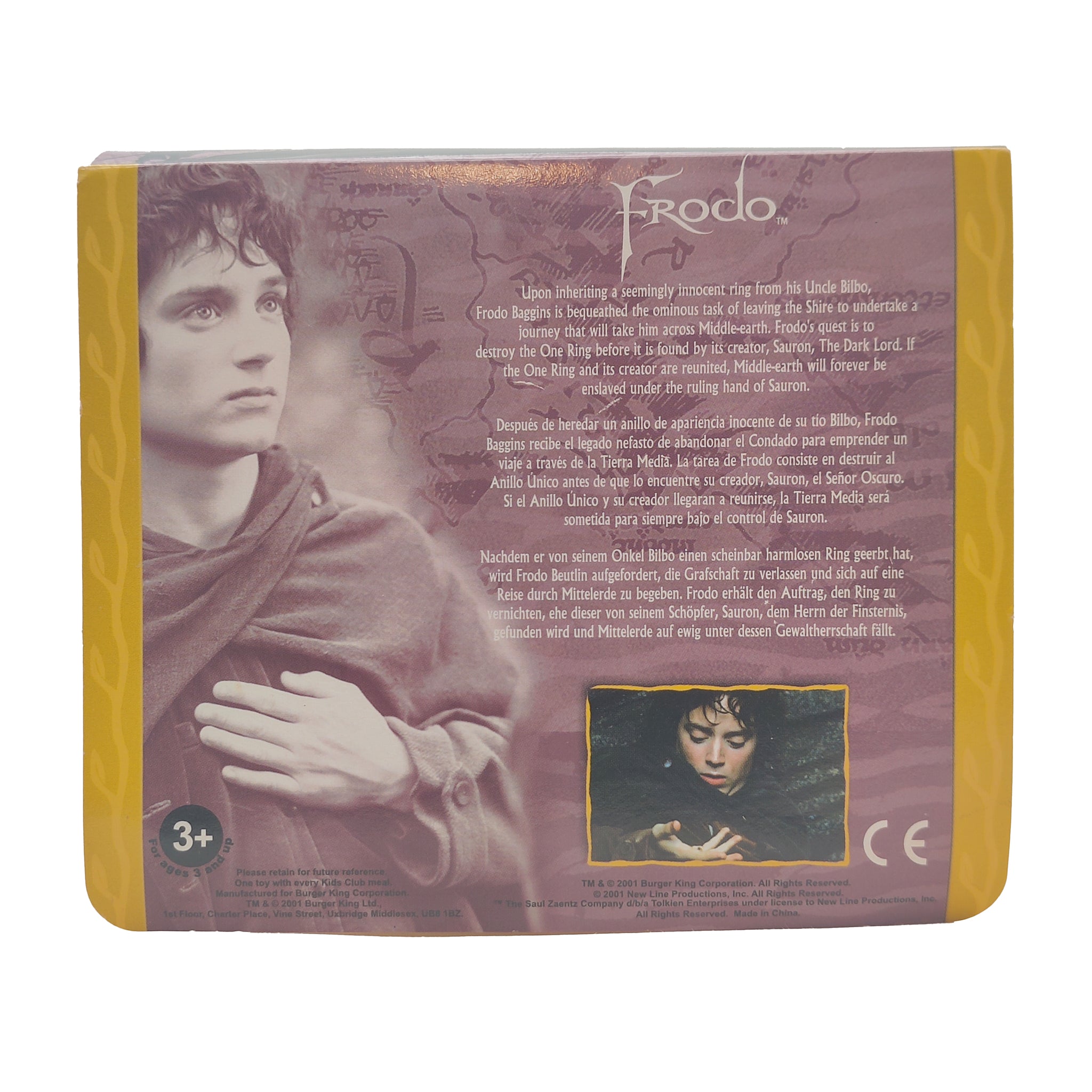 Lord of the Rings Burger King Mini Figure With Card 2001 – Lord of the Rings, Vintage Brands, 12 cm, 2001, pre-owned collector piece, Uncanny Collectibles Dublin Ireland