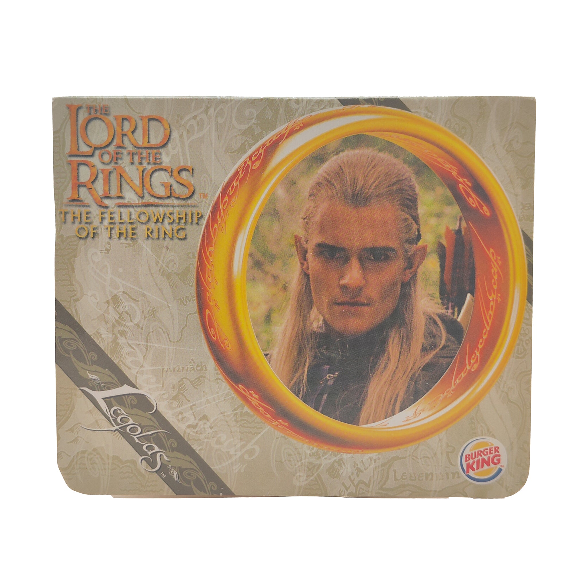 Lord of the Rings Burger King Mini Figure With Card 2001 – Lord of the Rings, Vintage Brands, 12 cm, 2001, pre-owned collector piece, Uncanny Collectibles Dublin Ireland