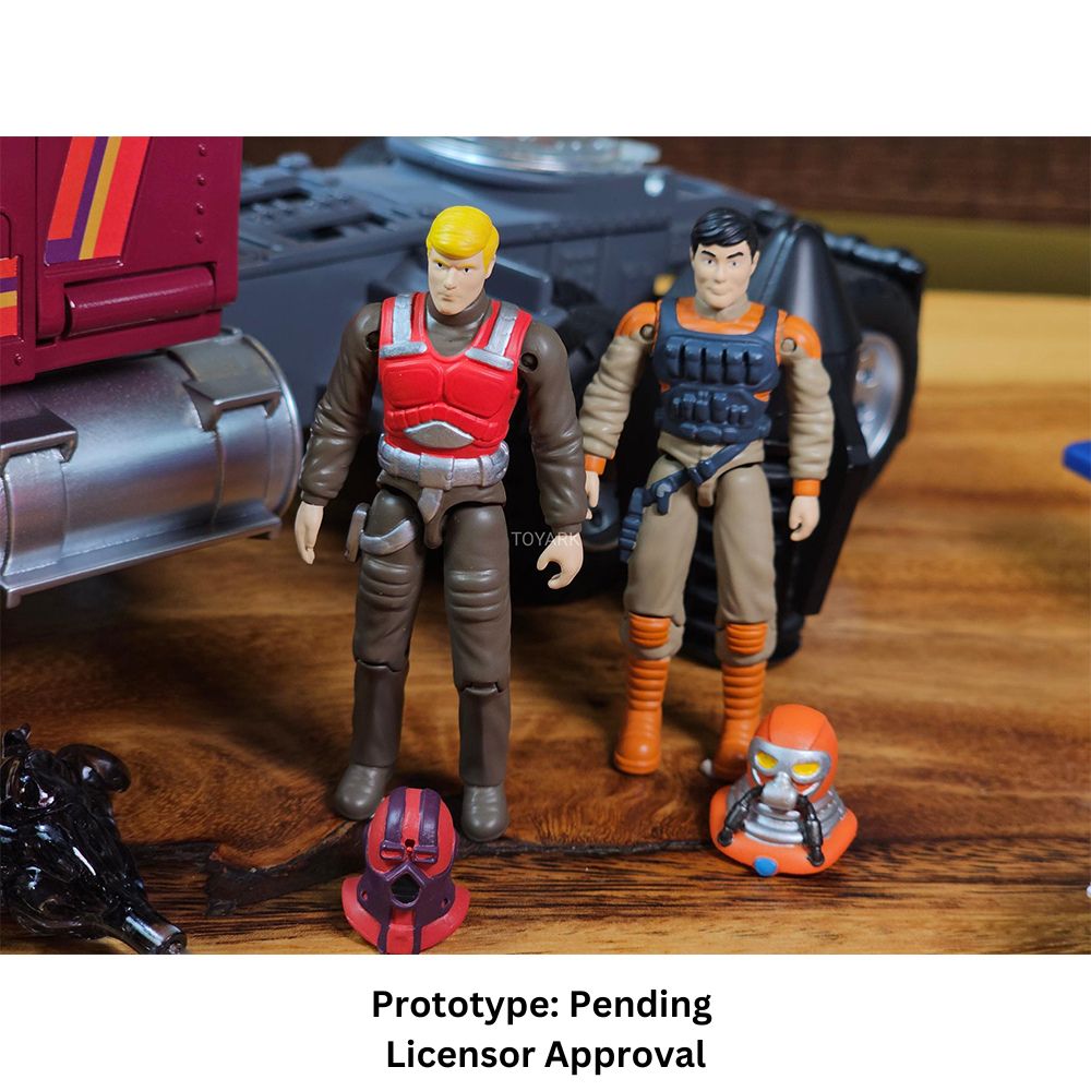 The Loyal Subjects M.A.S.K. Rhino mobile defense unit, 12cm transforming semi truck with Matt Trakker and Bruce Sato figures