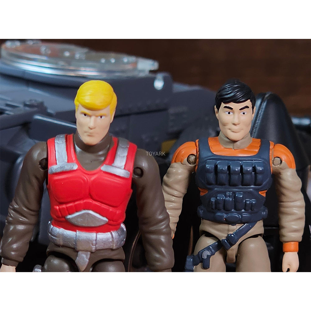 The Loyal Subjects M.A.S.K. Rhino mobile defense unit, 12cm transforming semi truck with Matt Trakker and Bruce Sato figures