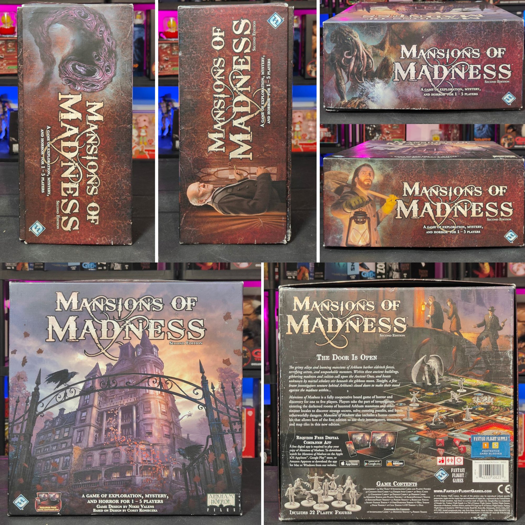 Mansions of Madness 2 Edition Incomplete Core Set with Mixed Expansion Pieces