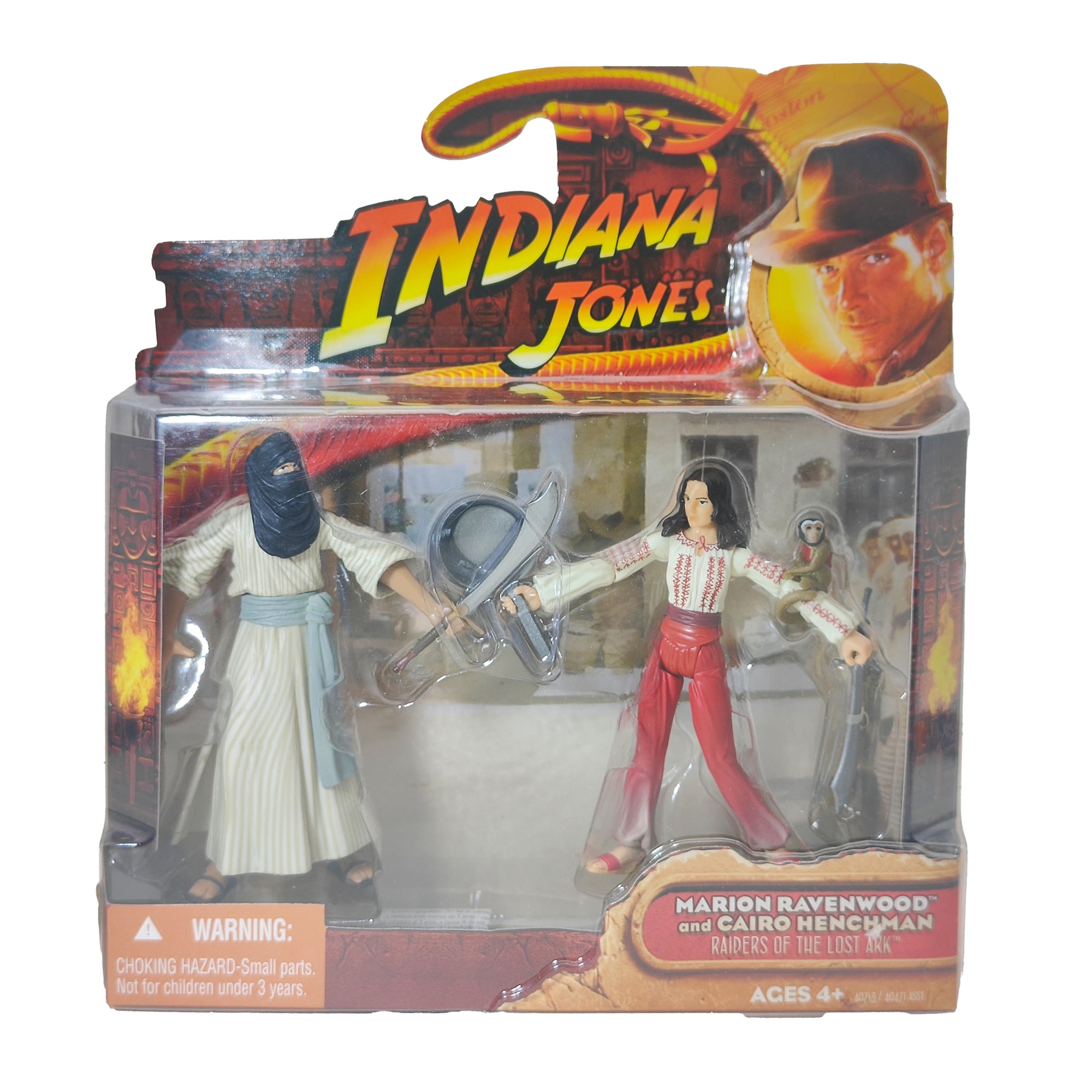 Marion Ravenwood And Cairo Henchman Indiana Jones Raiders Of The Lost Ark Hasbro Action Figure 2008 9.5cm