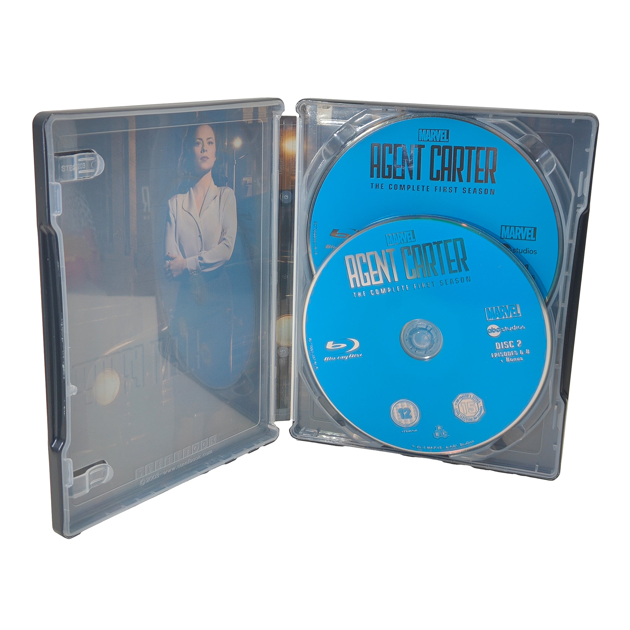 Marvel Agent Carter Complete Season 1 and 2 Blu-ray Steelbook Bundle – Marvel Heroes, Disney, -, 2015, pre-owned collector piece, Uncanny Collectibles Dublin Ireland
