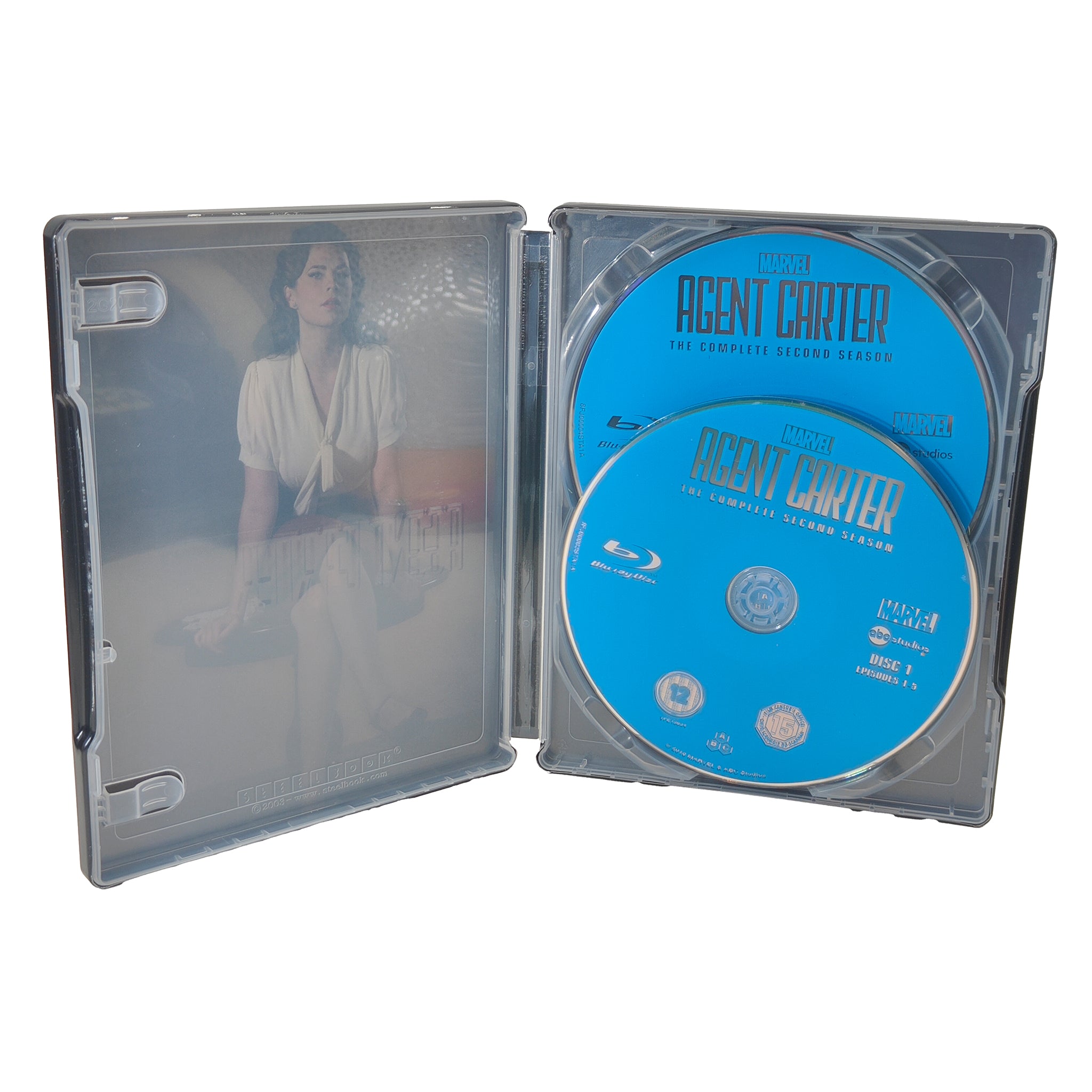 Marvel Agent Carter Complete Season 1 and 2 Blu-ray Steelbook Bundle – Marvel Heroes, Disney, -, 2015, pre-owned collector piece, Uncanny Collectibles Dublin Ireland