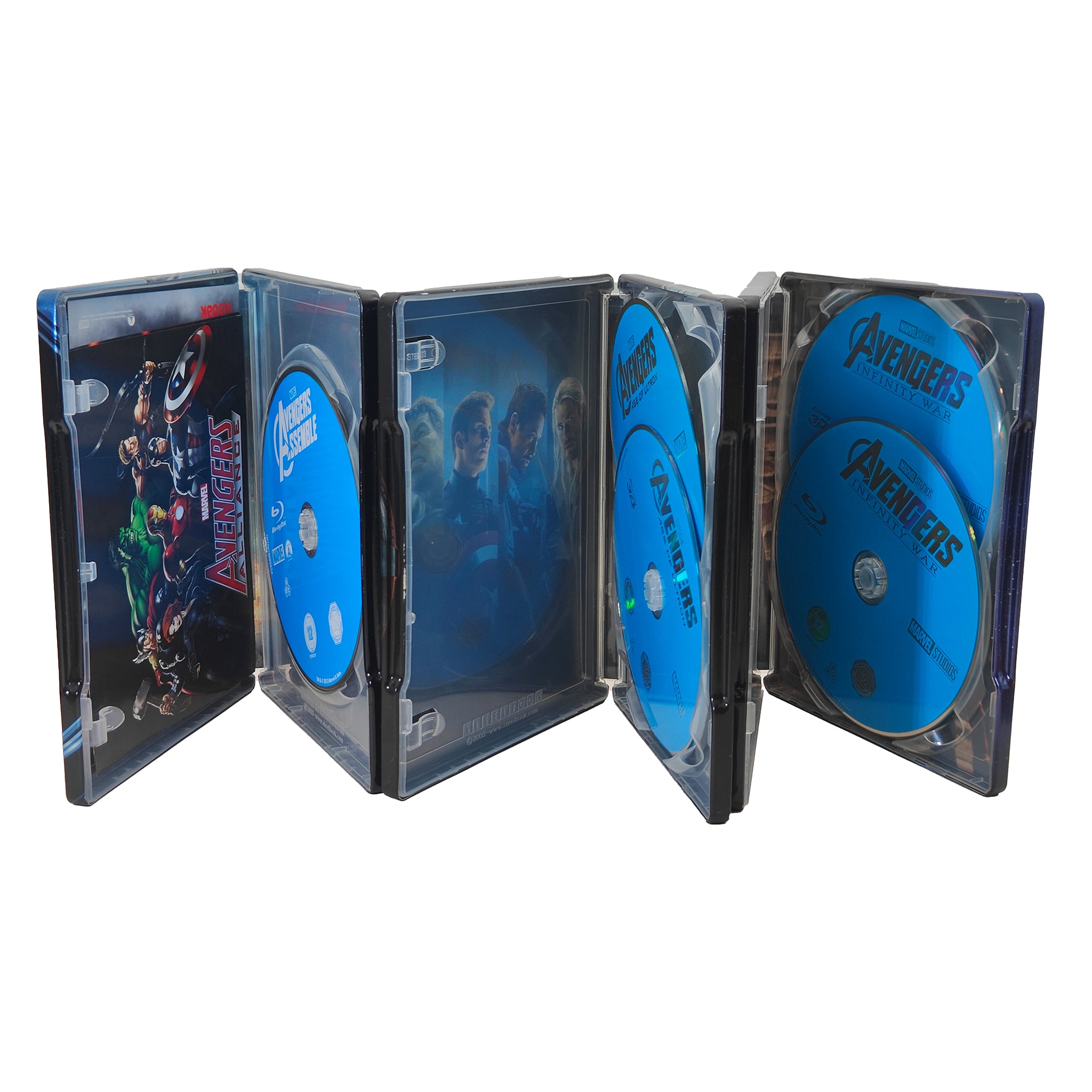 Marvel Avengers Assemble Age Of Ultron Infinity War Blu-ray Steelbook Bundle – Marvel Heroes, Disney, -, 2012, pre-owned collector piece, Uncanny Collectibles Dublin Ireland