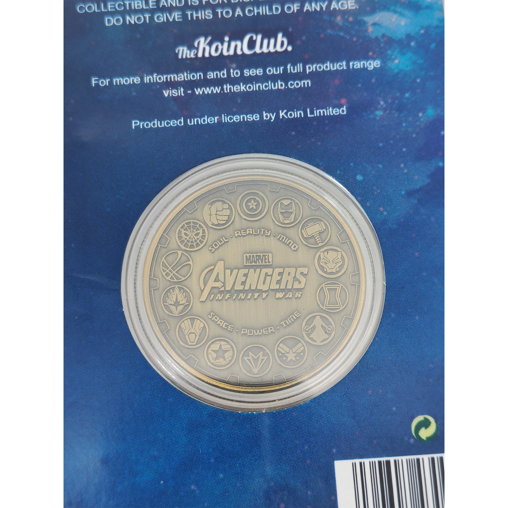 Marvel Avengers Infinity War Captain America Limited Edition Coin The Koin Club 2018 – Avengers, Vintage Brands, 4 cm, 2018, pre-owned collector piece, Uncanny Collectibles Dublin Ireland