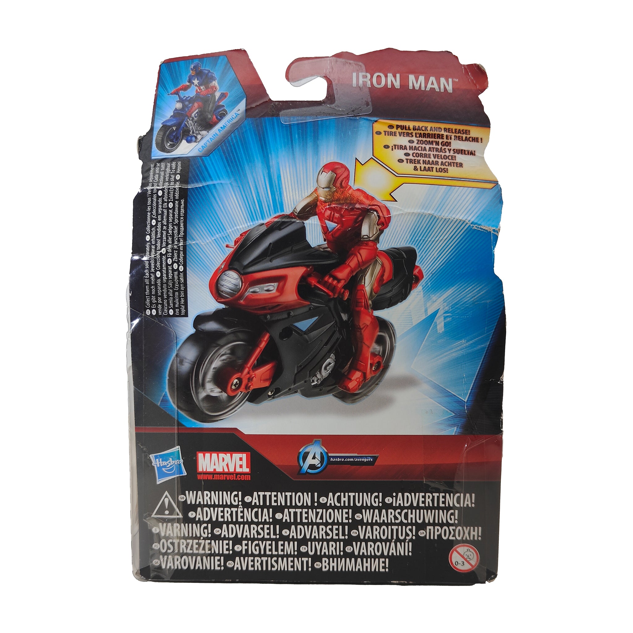 Marvel Avengers Iron Man Battle Chargers Turbo Bike Hasbro Action Figure