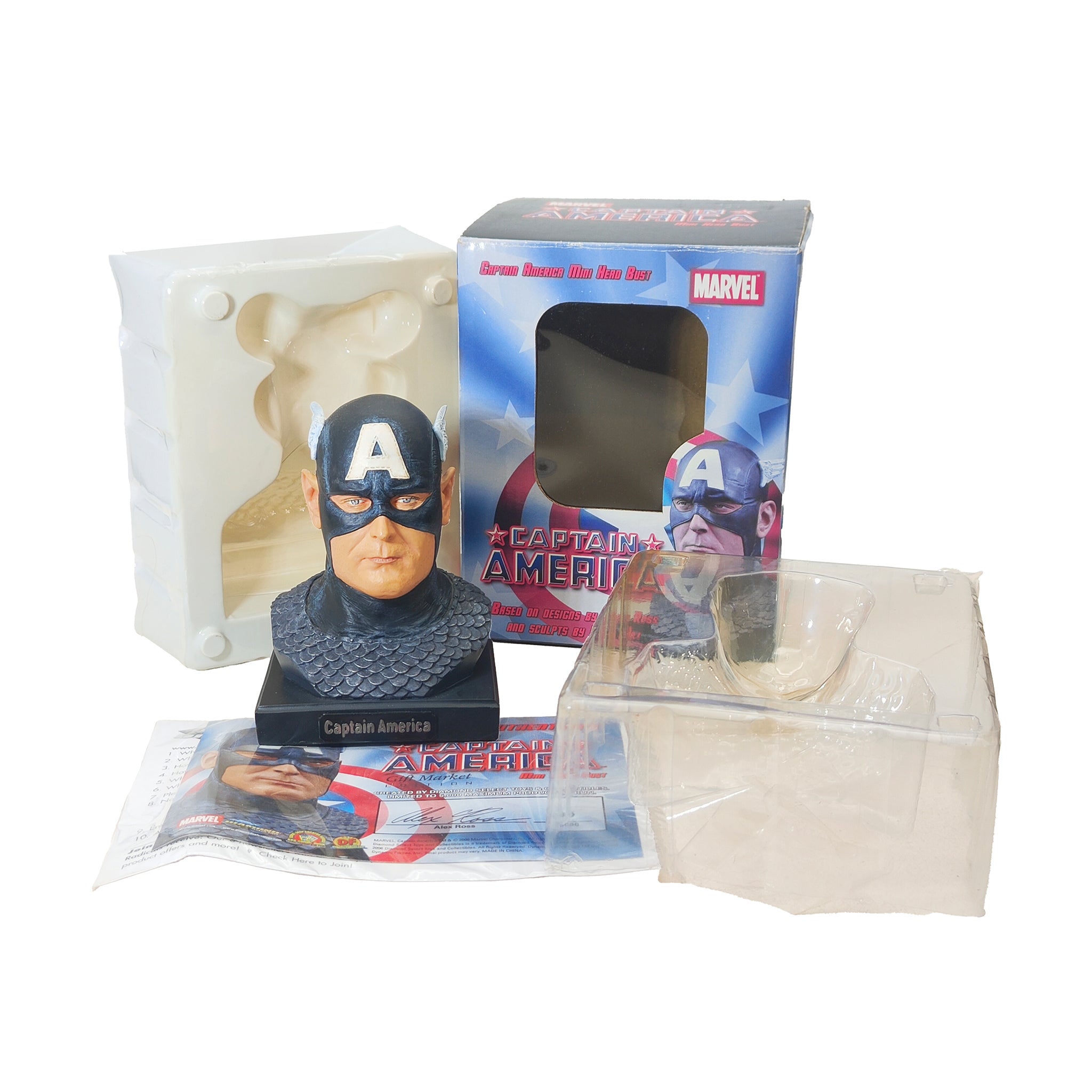 Marvel Captain America Alex Ross Diamond Select Mini Bust 2006