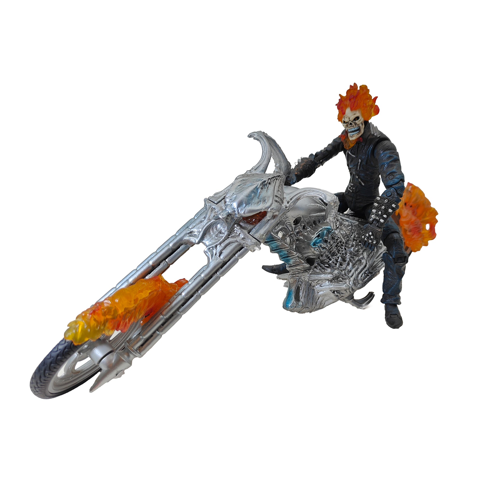 Marvel Ghost Rider Electronic Flame Cycle with Figure Hasbro 2007 – Marvel Heroes, Hasbro, 15 cm, 2007, pre-owned collector piece, Uncanny Collectibles Dublin Ireland