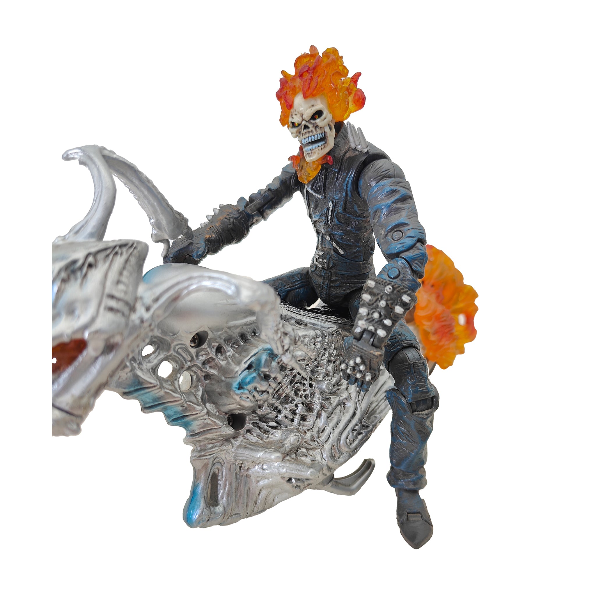 Marvel Ghost Rider Electronic Flame Cycle with Figure Hasbro 2007 – Marvel Heroes, Hasbro, 15 cm, 2007, pre-owned collector piece, Uncanny Collectibles Dublin Ireland