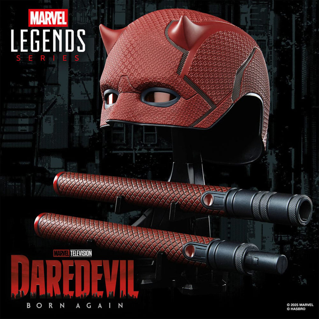 Marvel Legends Daredevil Born Again  1:1 Premium Roleplay Mask and Billy Club Hasbro