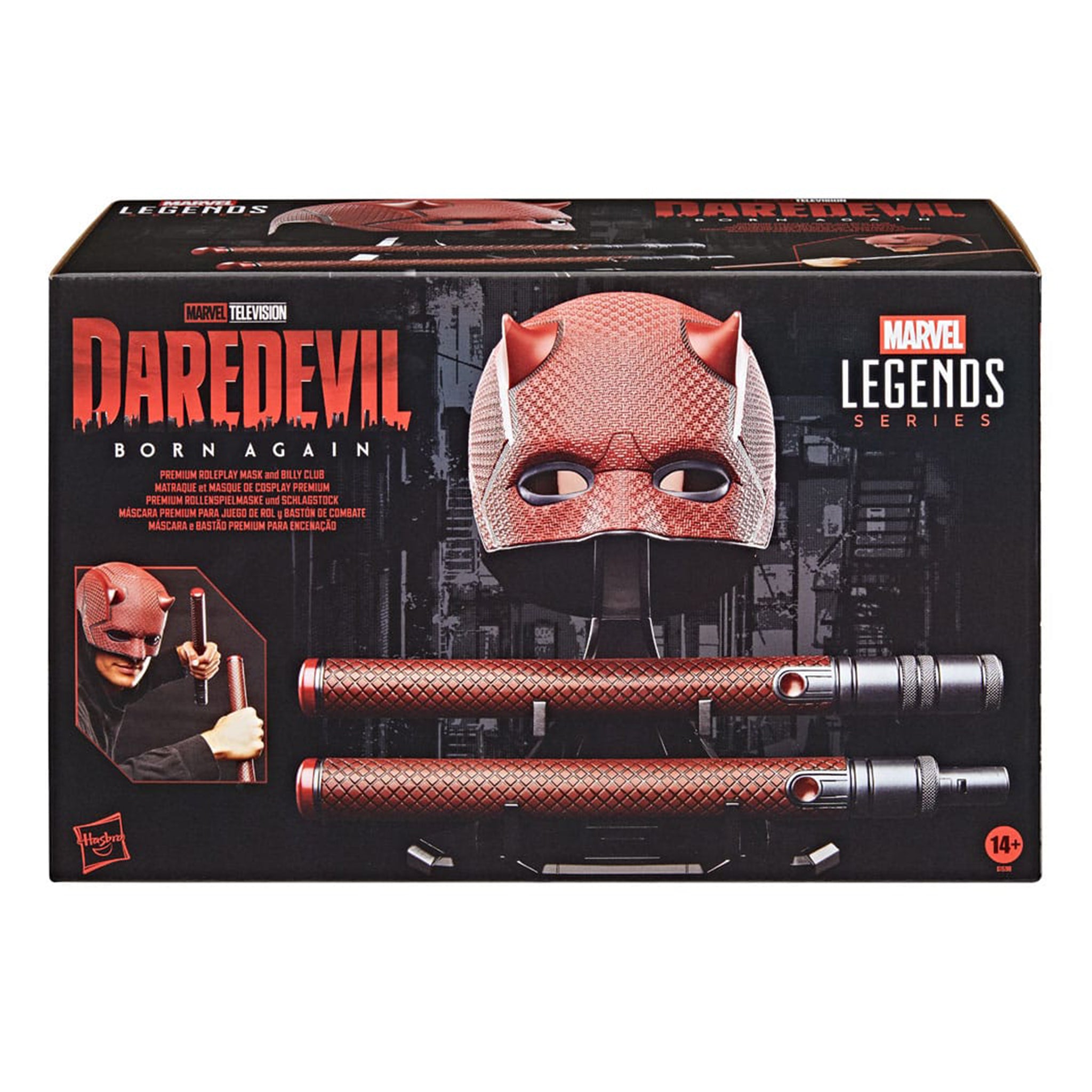 Marvel Legends Daredevil Born Again  1:1 Premium Roleplay Mask and Billy Club Hasbro