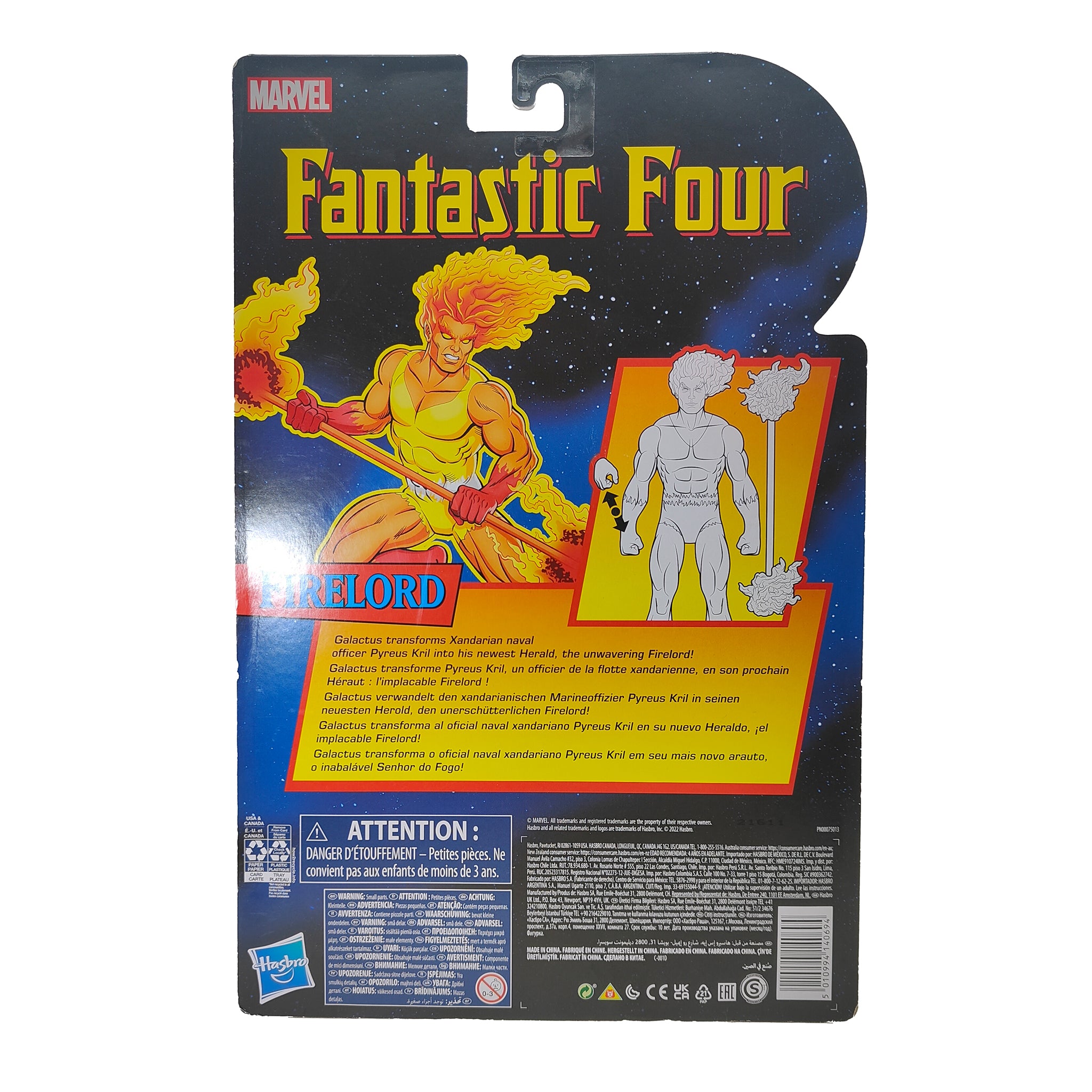 Marvel Legends Fantastic Four Retro Collection Firelord Action Figure Hasbro 2022 15cm – Fantastic Four, Hasbro, 15 cm, 2022, pre-owned collector piece, Uncanny Collectibles Dublin Ireland