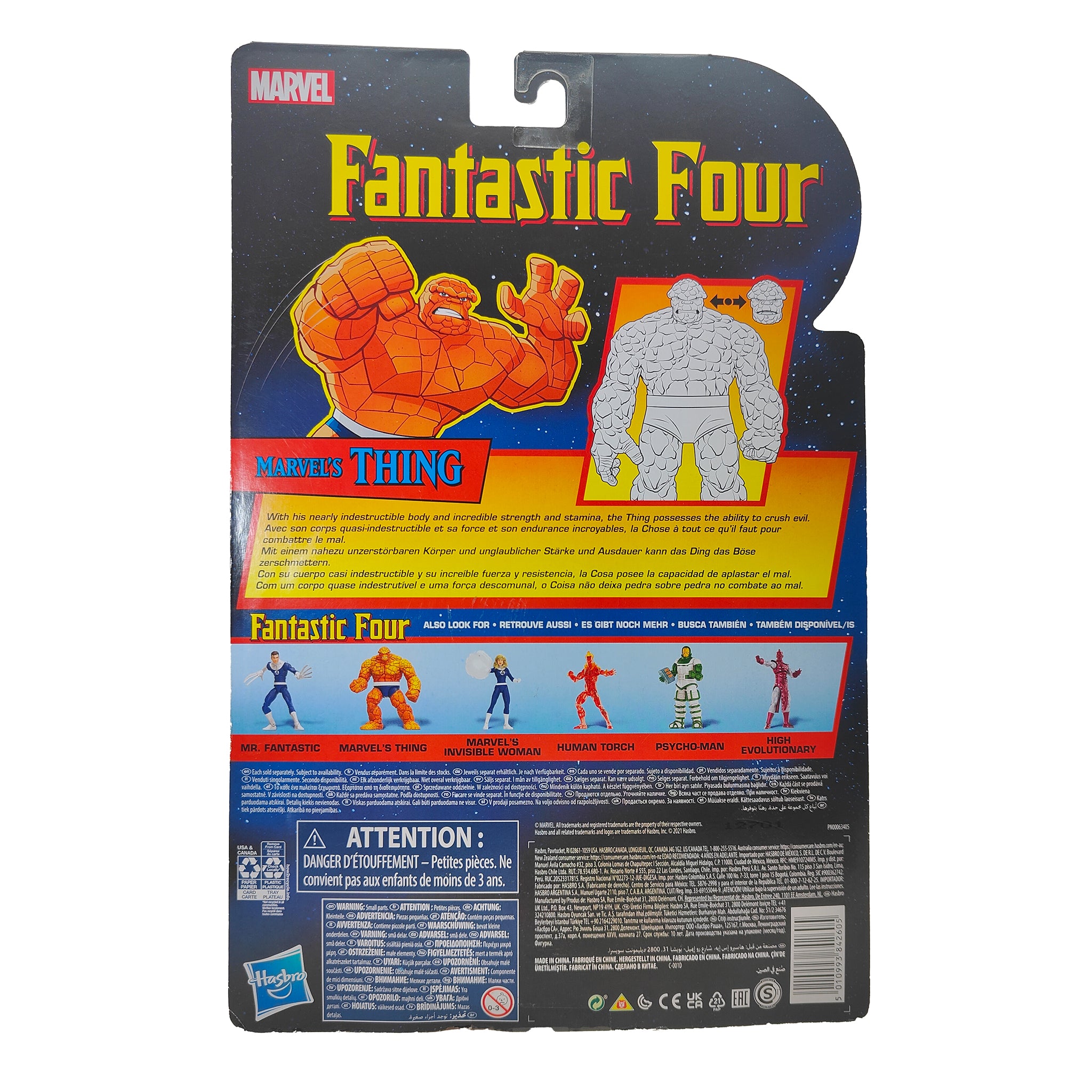 Marvel Legends Fantastic Four Retro Collection The Thing Action Figure Hasbro 2021 15cm – Fantastic Four, Hasbro, 15 cm, 2021, pre-owned collector piece, Uncanny Collectibles Dublin Ireland