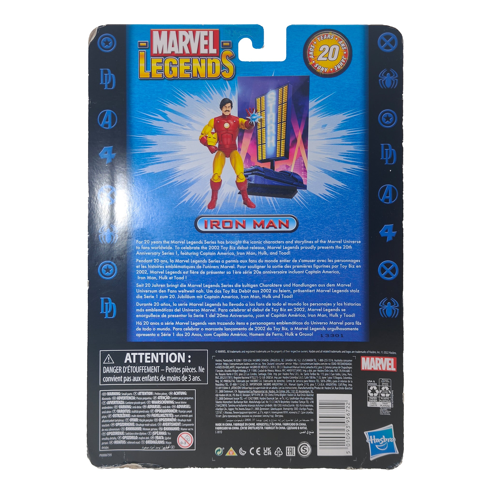 Marvel Legends Iron Man 20th Anniversary Series 1  Hasbro Action Figure – Avengers, Hasbro, 18 cm, pre-owned collector piece, Uncanny Collectibles Dublin Ireland
