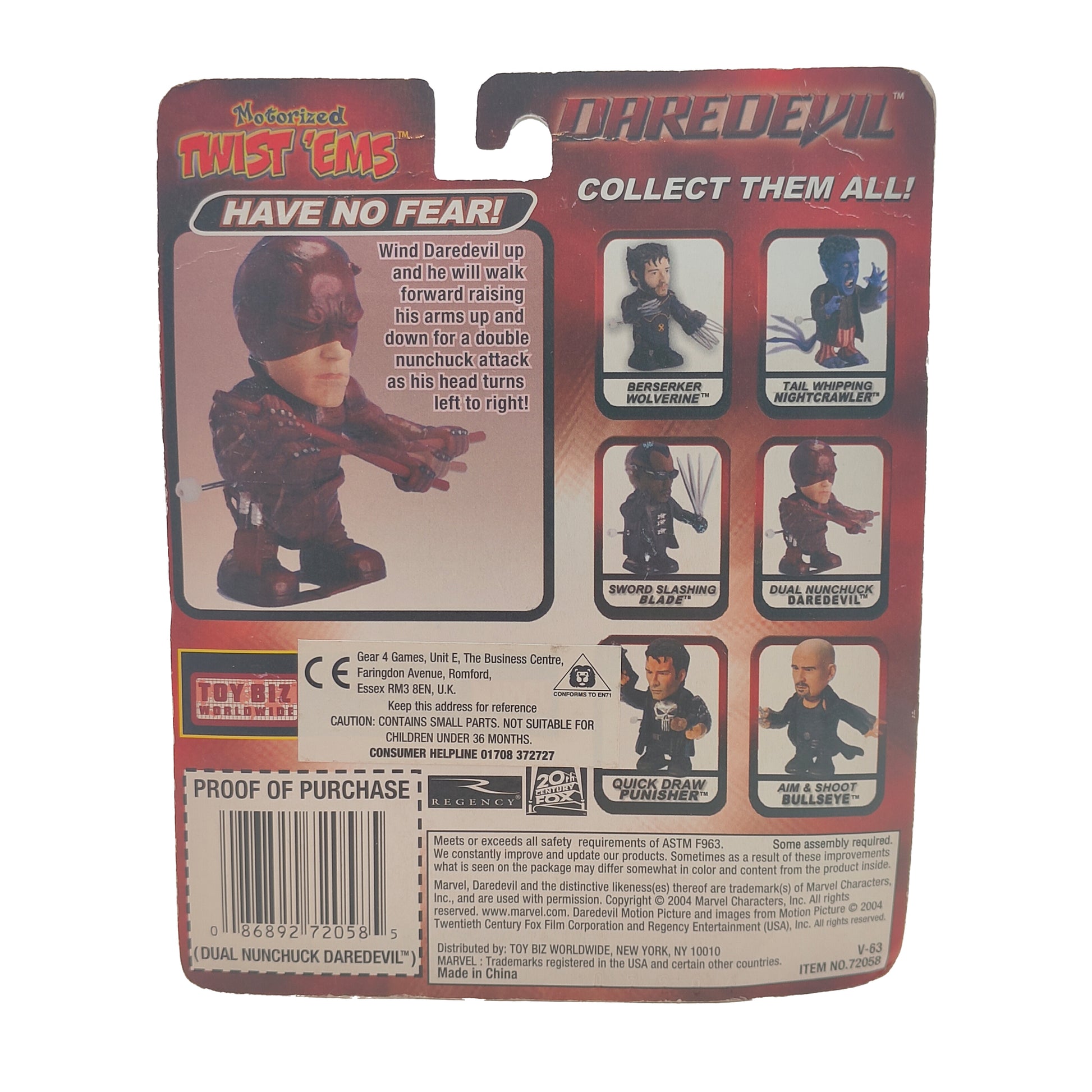 Buy Marvel Motorized Twist Ems Dual Nunchuck Daredevil  Toy Biz Mini Figure 2004 9cm online at Uncanny Collectibles - Fast Delivery from Ireland