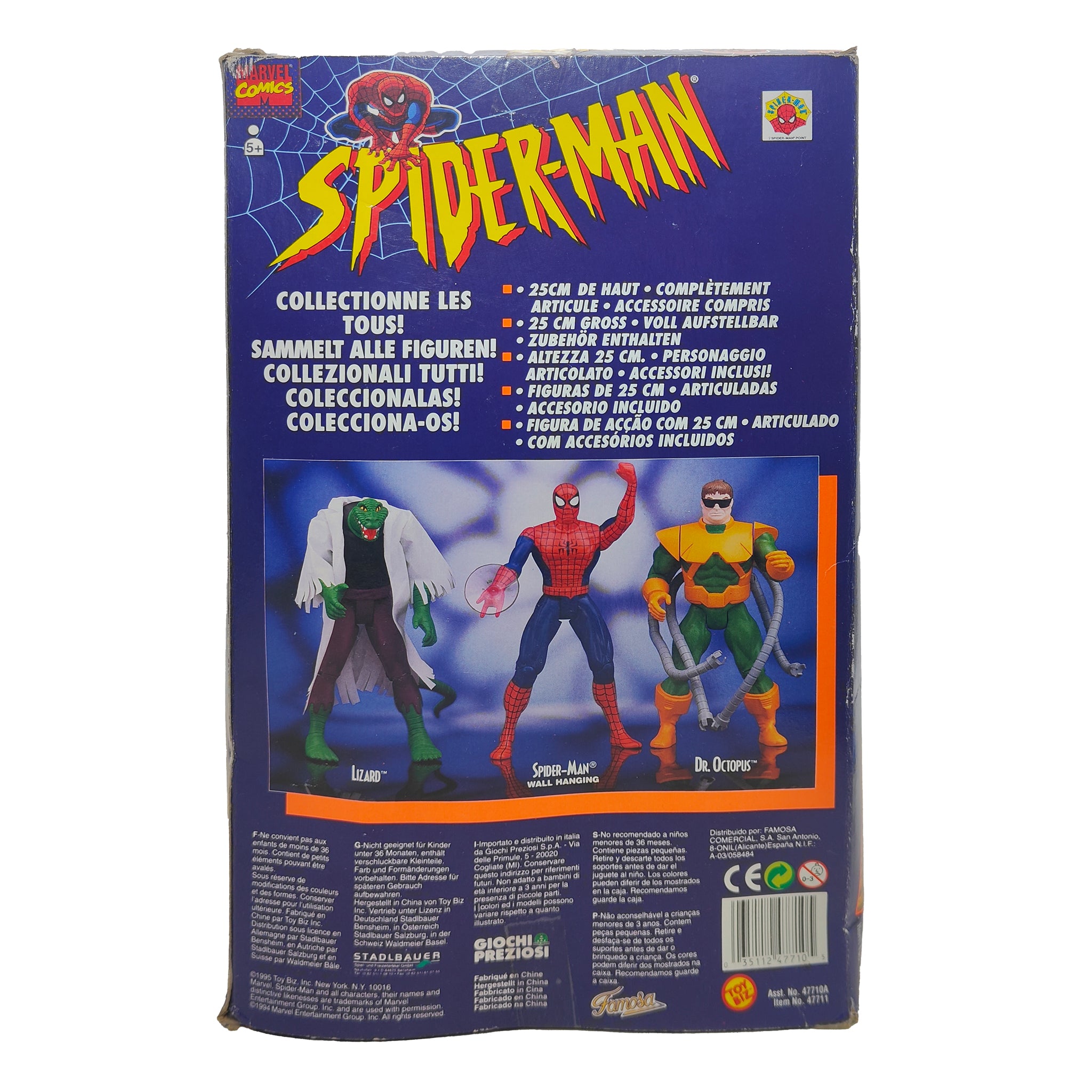 Marvel Spider-Man Wall Hanging Figure Toy Biz Action Figure 1995 – Spider-Man, Toy Biz, 30 cm, 1995, pre-owned collector piece, Uncanny Collectibles Dublin Ireland