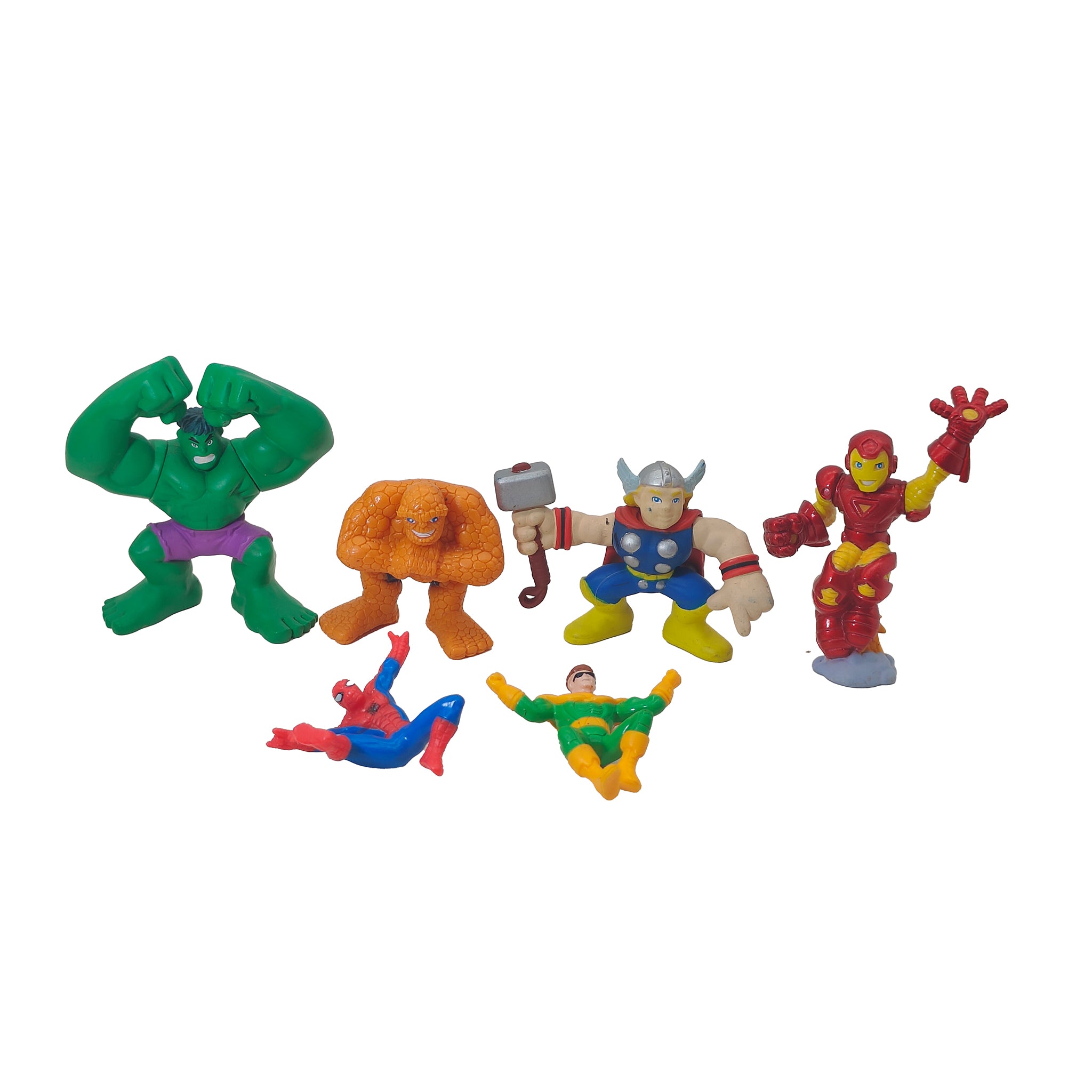 Marvel Super Hero Squad Bundle Hulk Thor Iron Man Thing Spider-Man Doc Ock