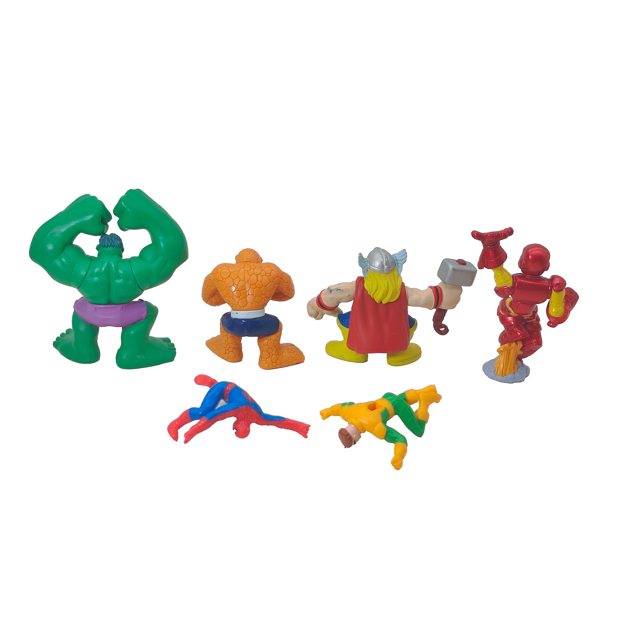 Marvel Super Hero Squad Bundle Hulk Thor Iron Man Thing Spider-Man Doc Ock – Avengers, Vintage Brands, 8 cm, pre-owned collector piece, Uncanny Collectibles Dublin Ireland