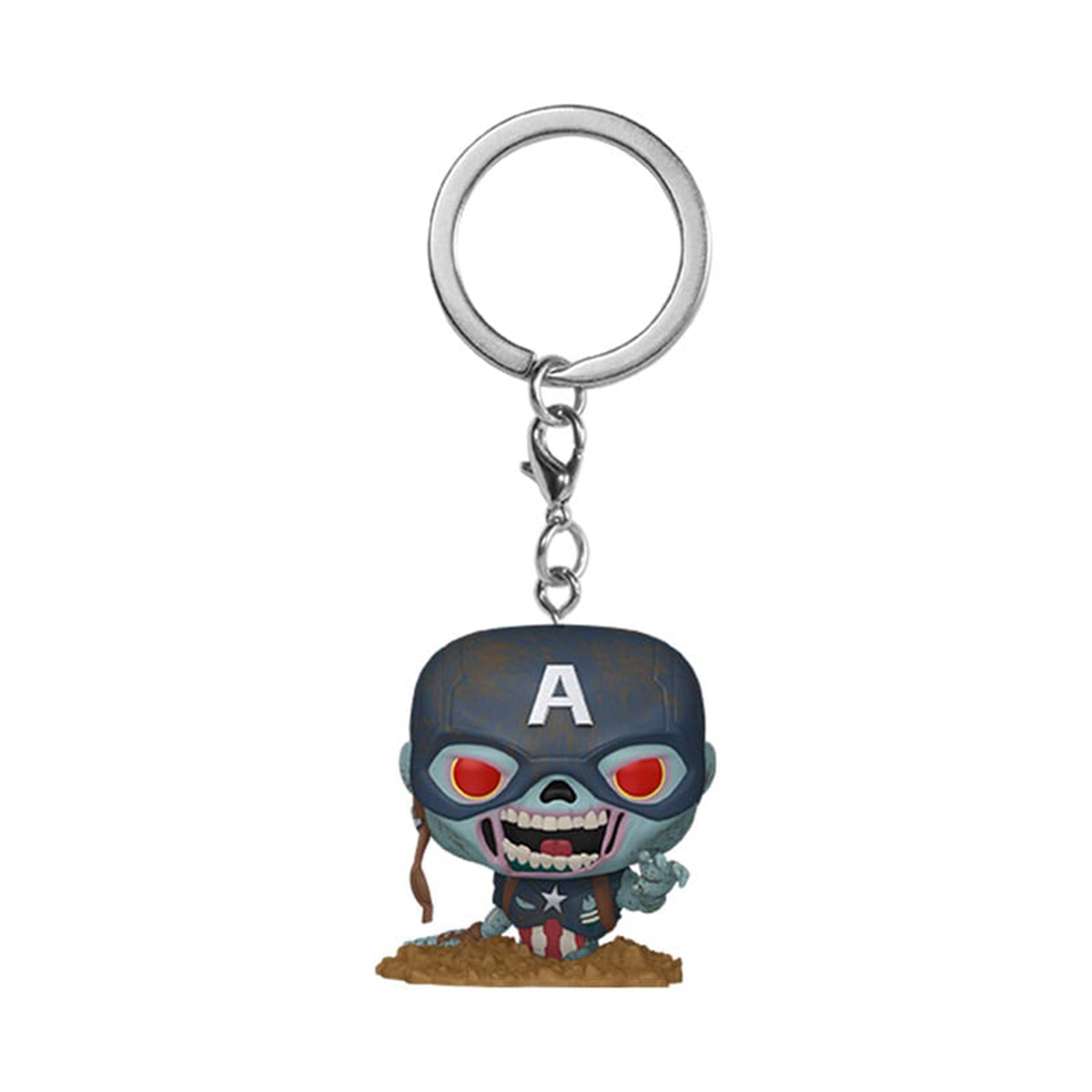 Marvel Zombies Captain America Funko Pocket Pop Keychain Vinyl Figure