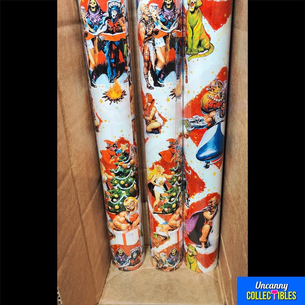 Masters of the Universe Earl Norem Christmas Gift Wrap Power-Con 3 Roll Bundle