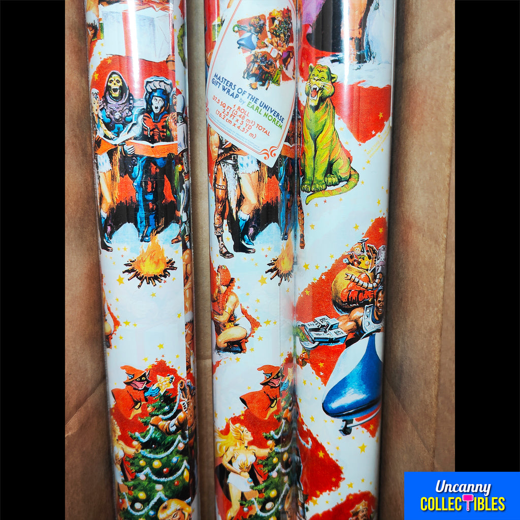 Masters of the Universe Earl Norem Christmas Gift Wrap Power-Con 3 Roll Bundle