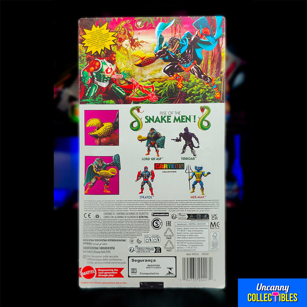 Masters of the Universe Origins Snake Men Lord Gr'Asp Mattel Action Figure 14 cm – Masters of the Universe, Mattel, 14 cm, 2024, brand new collector item, Uncanny Collectibles Dublin Ireland